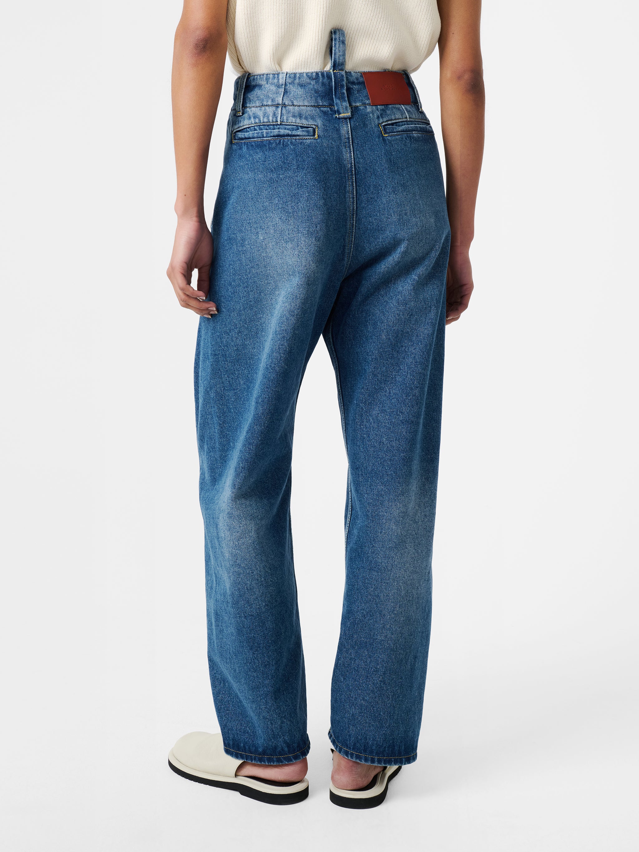 Akerman Denim Pant in Worn Wash Indigo - Image 5