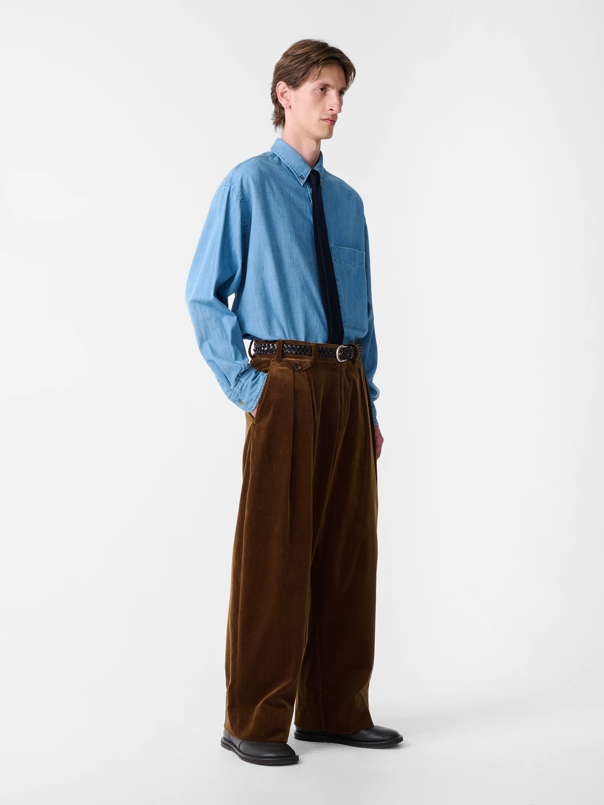 SN X BEAMS Plus Alvy Corduroy Pant in Toffee - Image 3