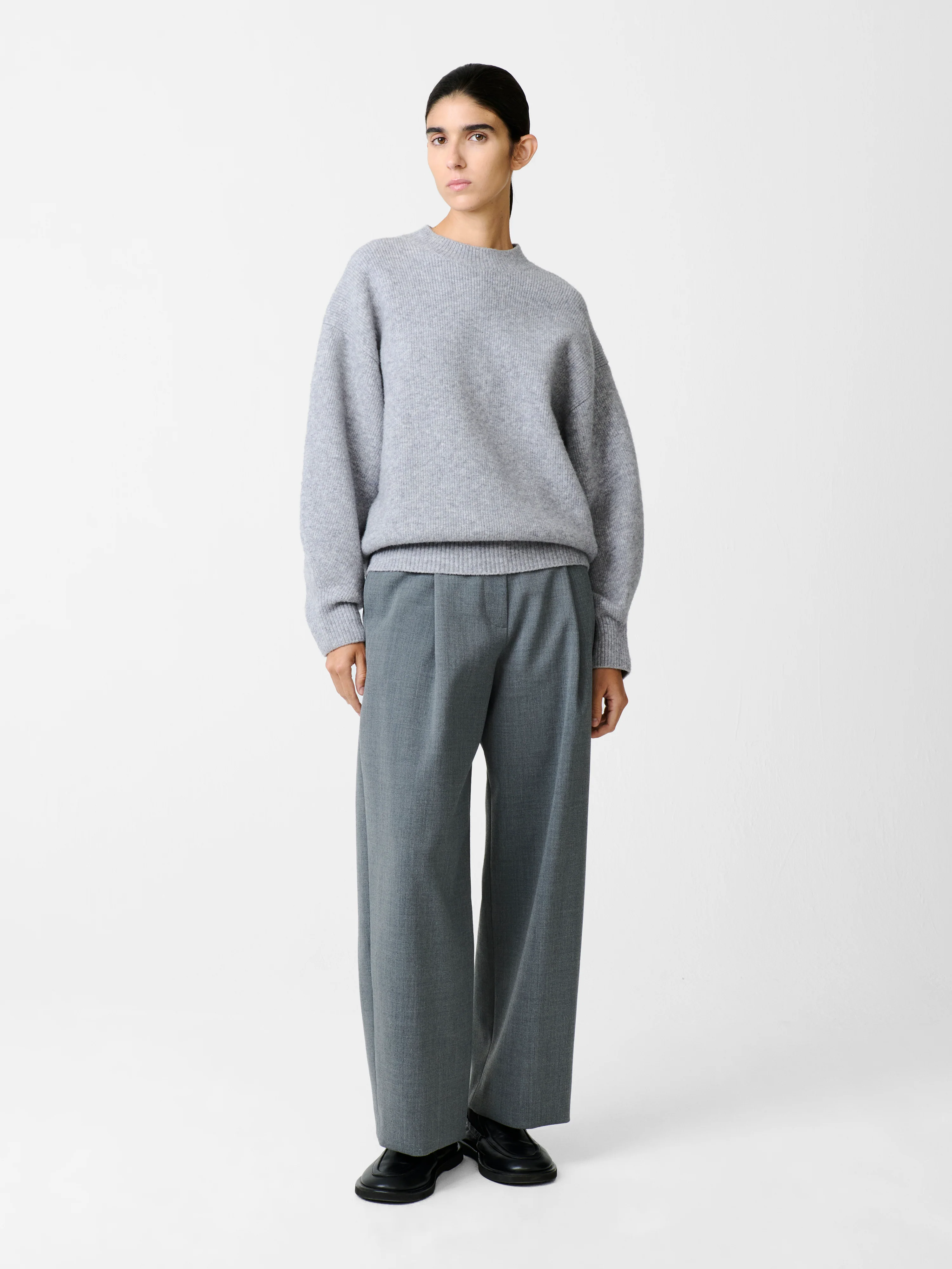 Ansell Viscose Pant in Grey Marl - Image 2