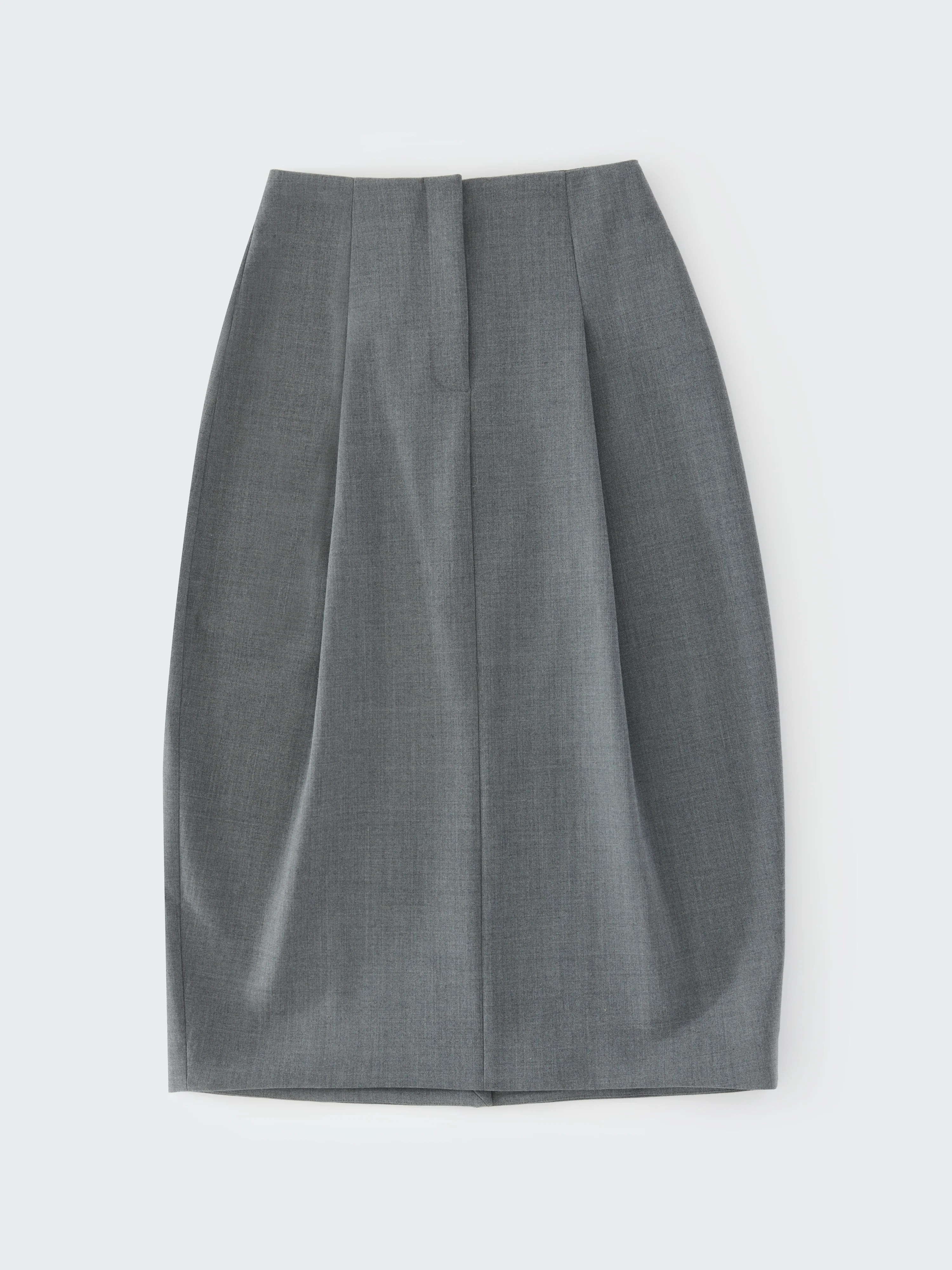 Carson Viscose Skirt in Grey Marl - Image 7