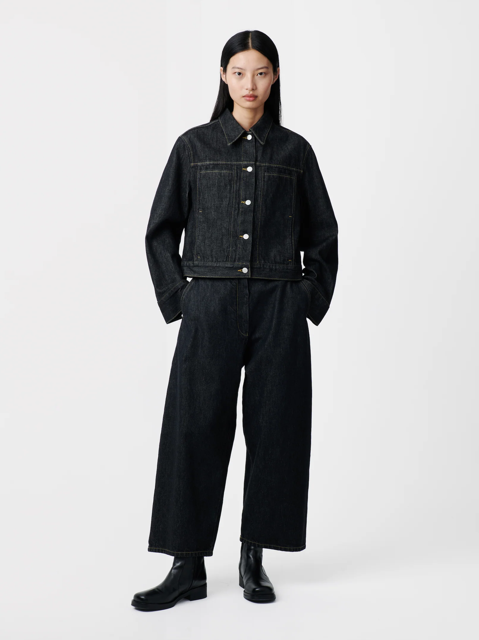 Chalco Italian Denim Pant in Black - Image 2