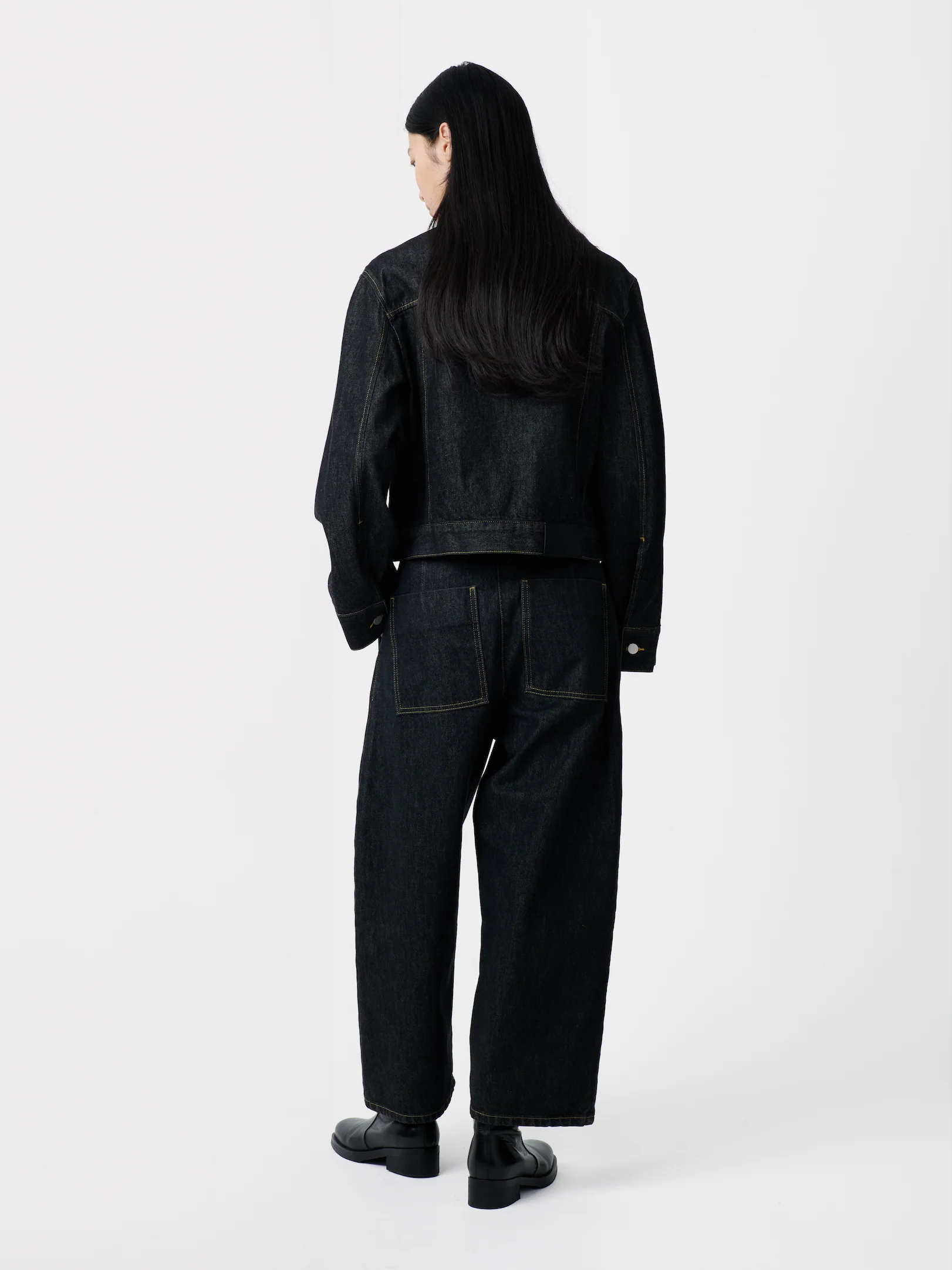 Tahoe Italian Denim Jacket in Black - Image 3