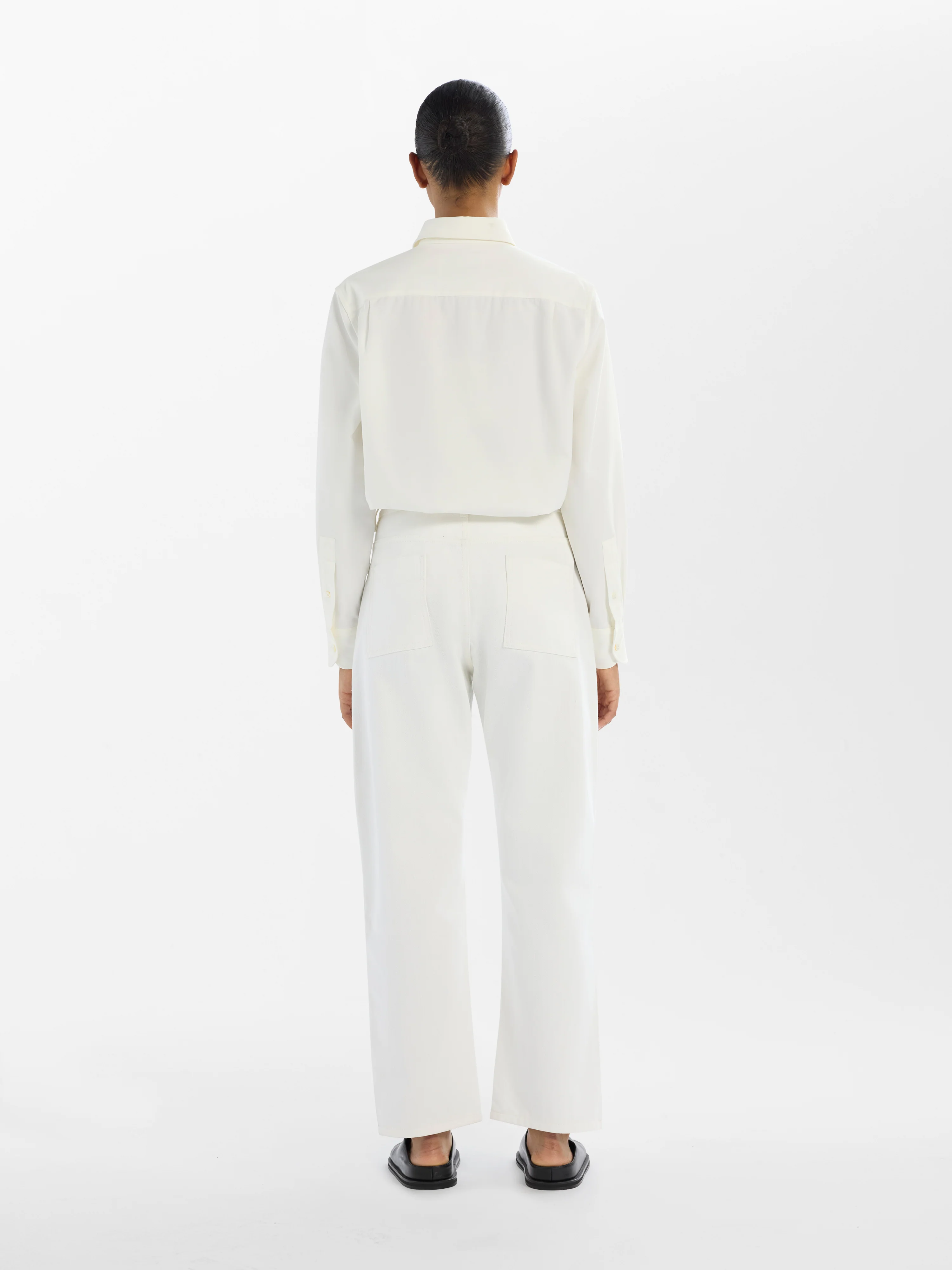 Ruthe Denim Pant in Optic White - Image 4