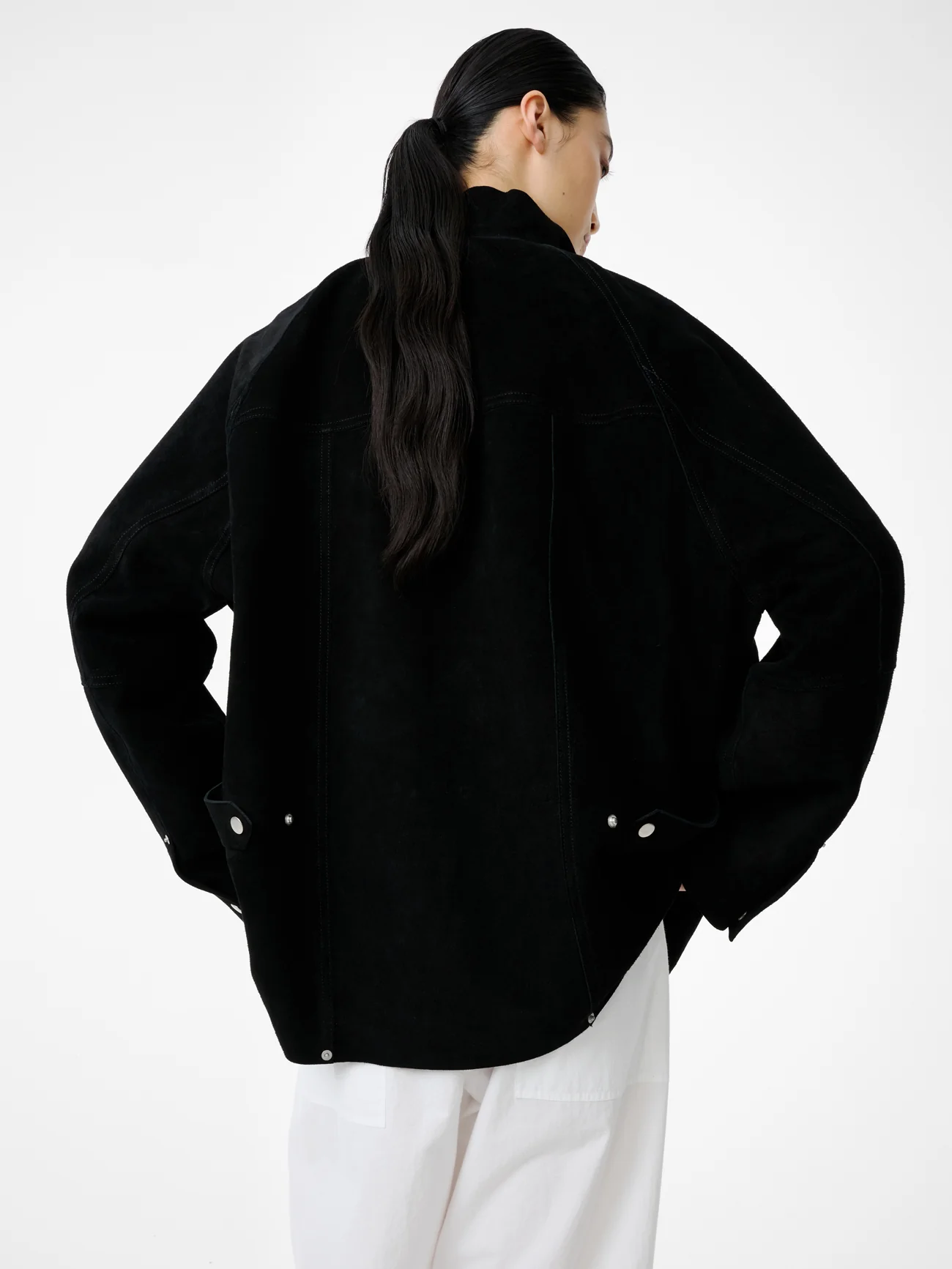 Dash Suede Jacket in Black - Image 8