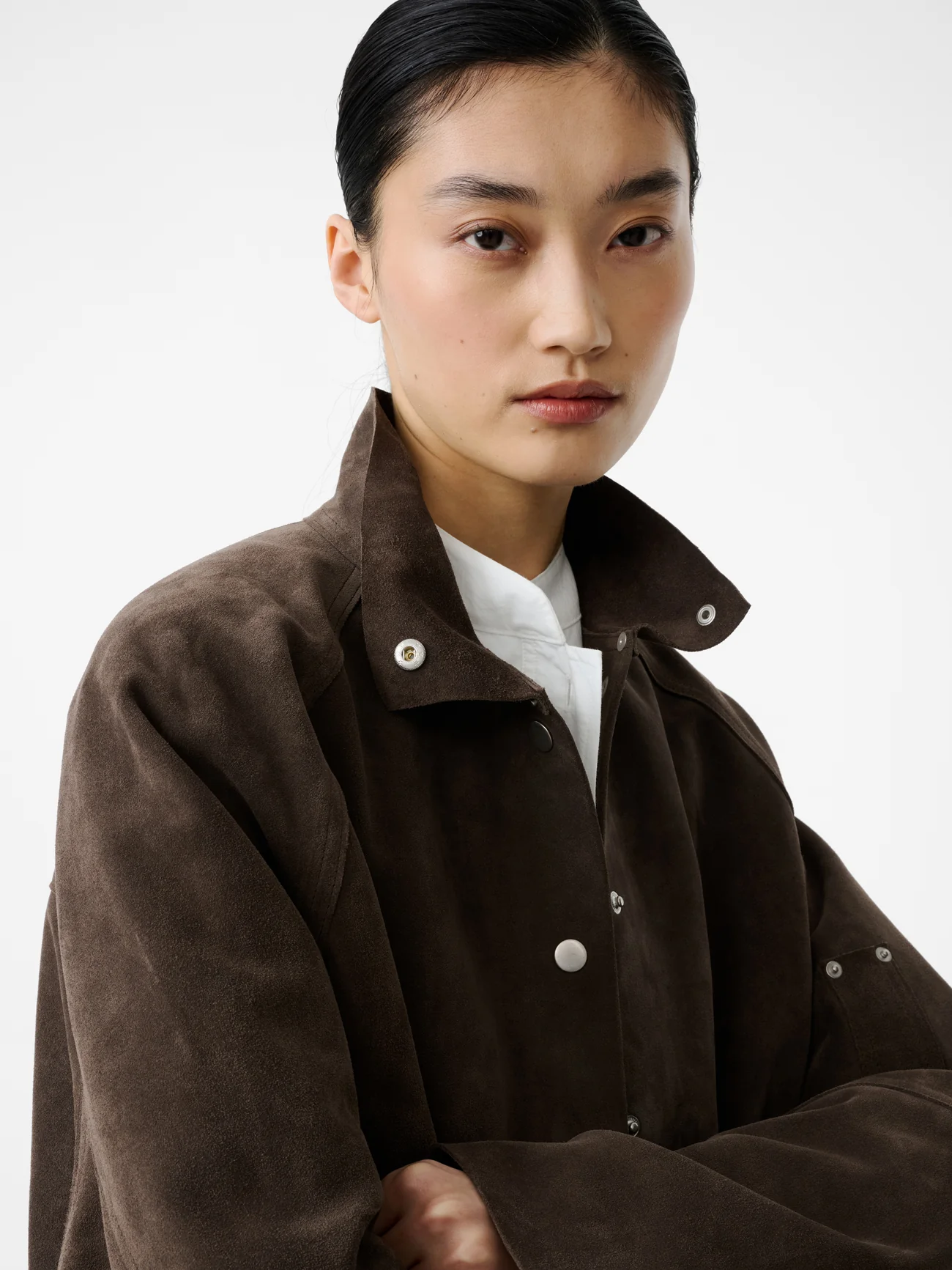 Dash Suede Jacket in Grey - Image 7