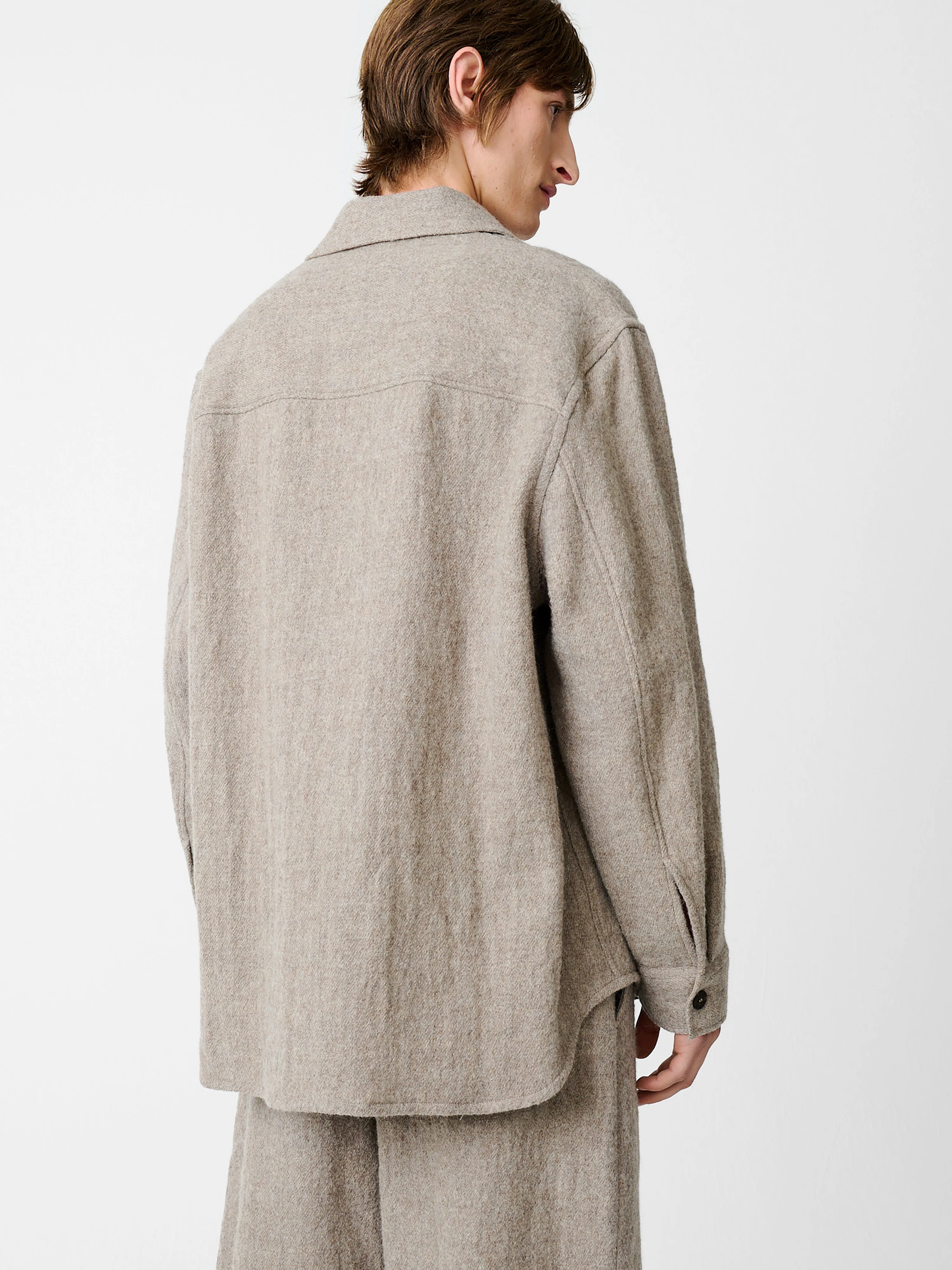 Deck Wool Shirt in Feather - Image 4