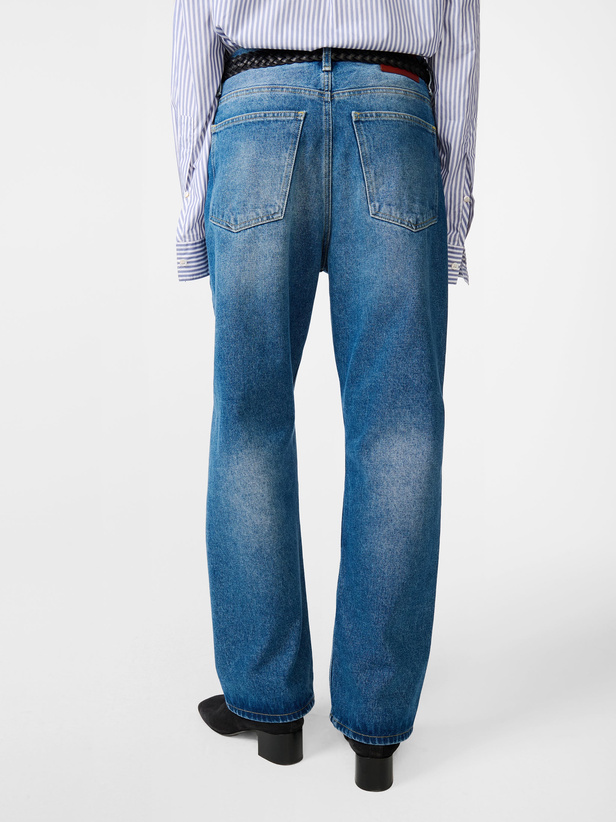 Denjo Denim Pant in Worn Wash Indigo - Image 6