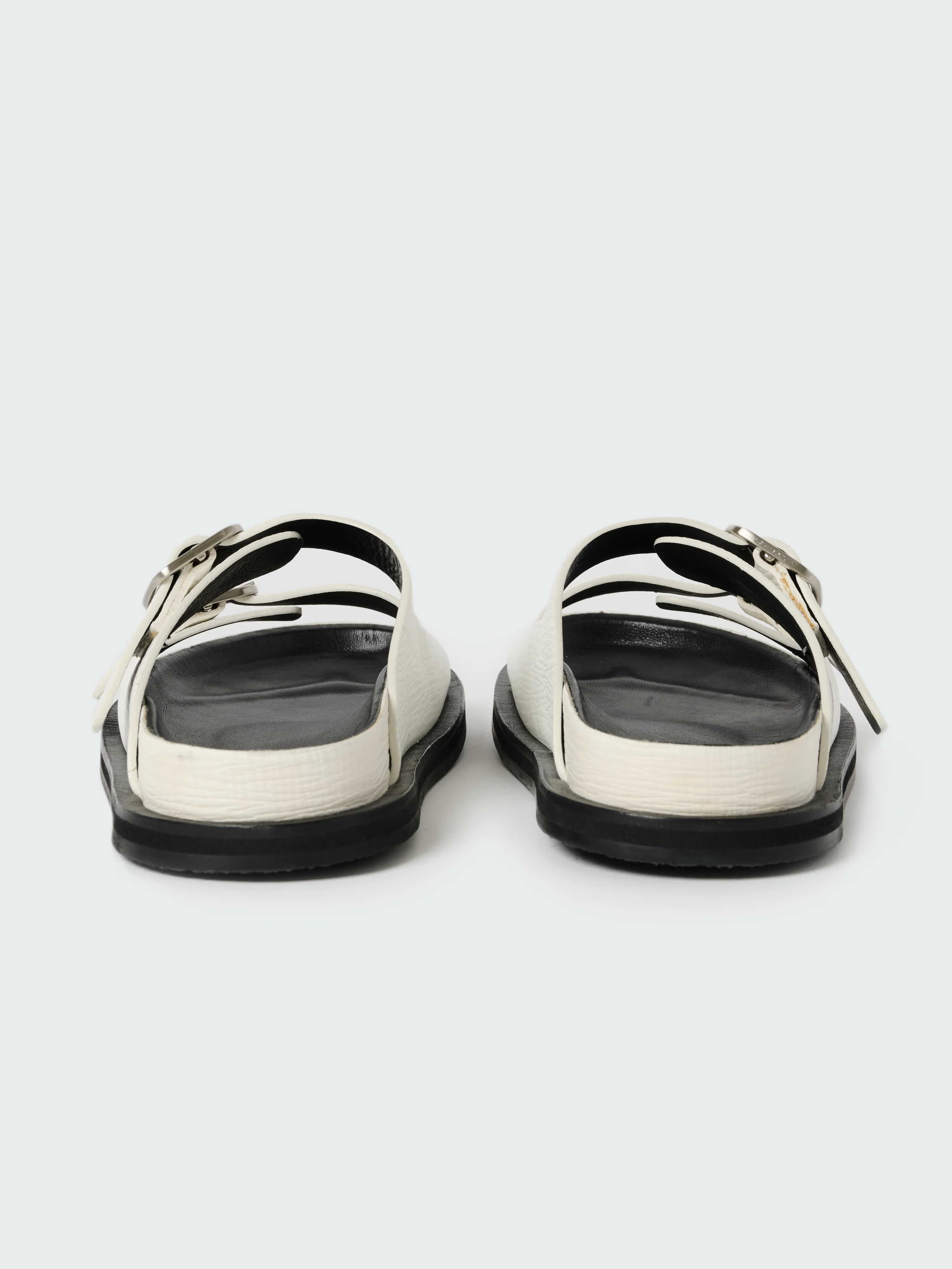 Denver Leather Sandal in Parchment - Image 3
