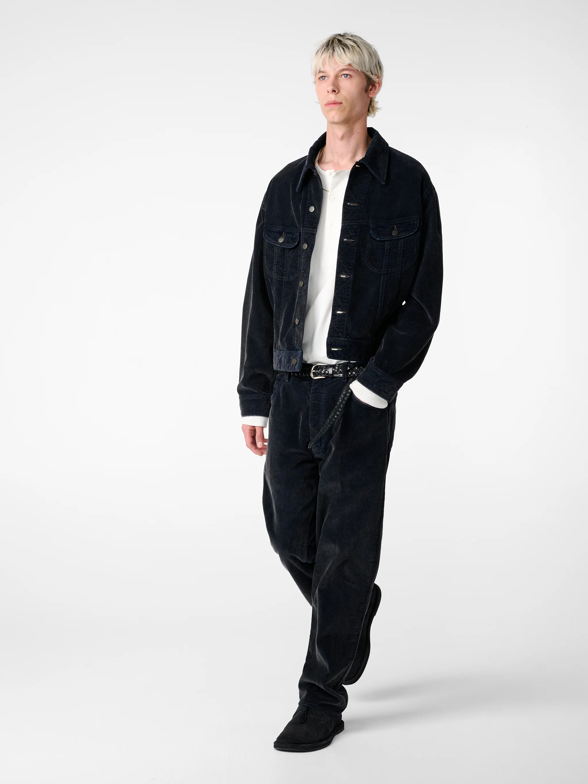 Derby Corduroy Jacket in Faded Blue - Image 4