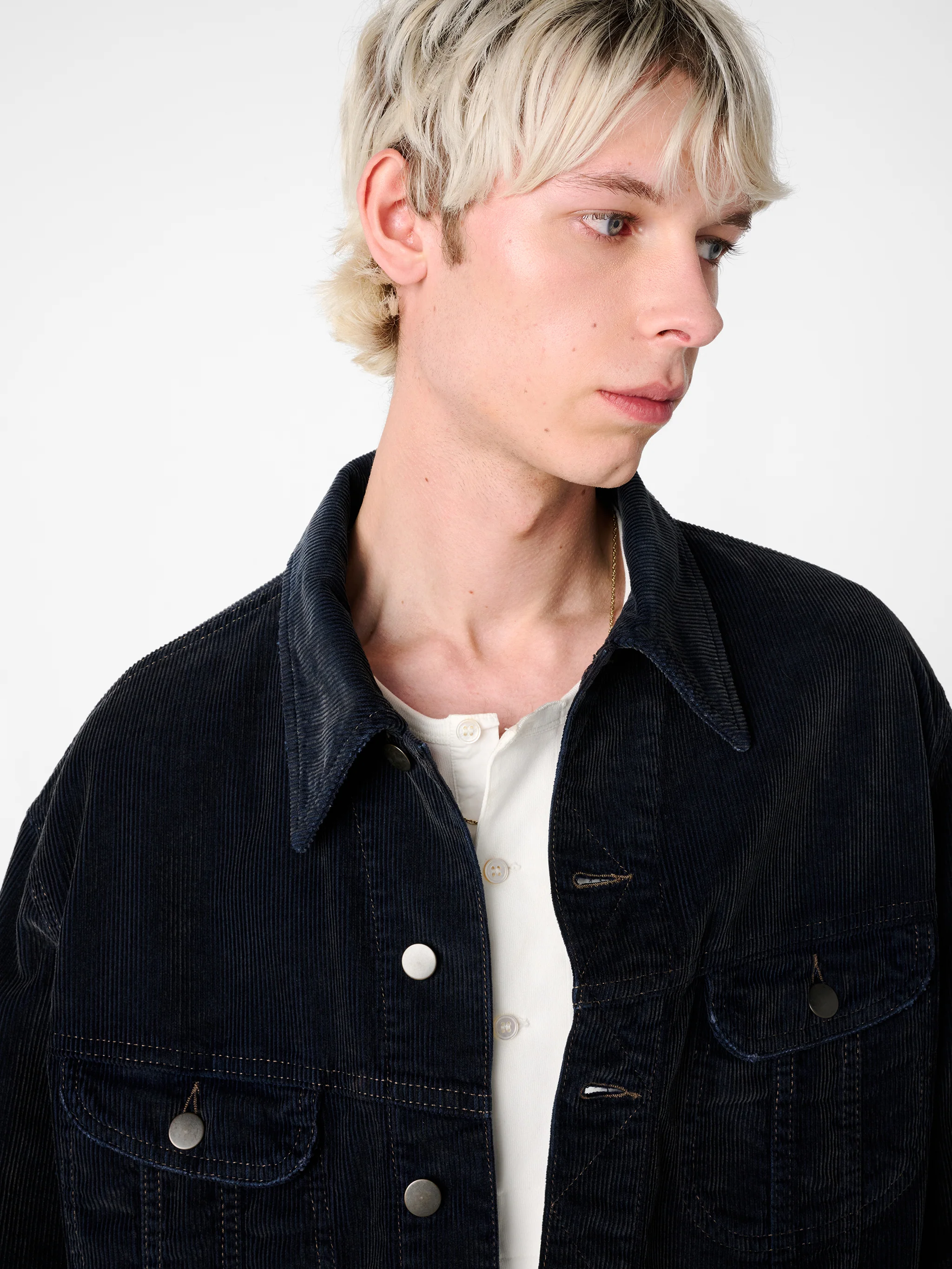 Derby Corduroy Jacket in Faded Blue - Image 5