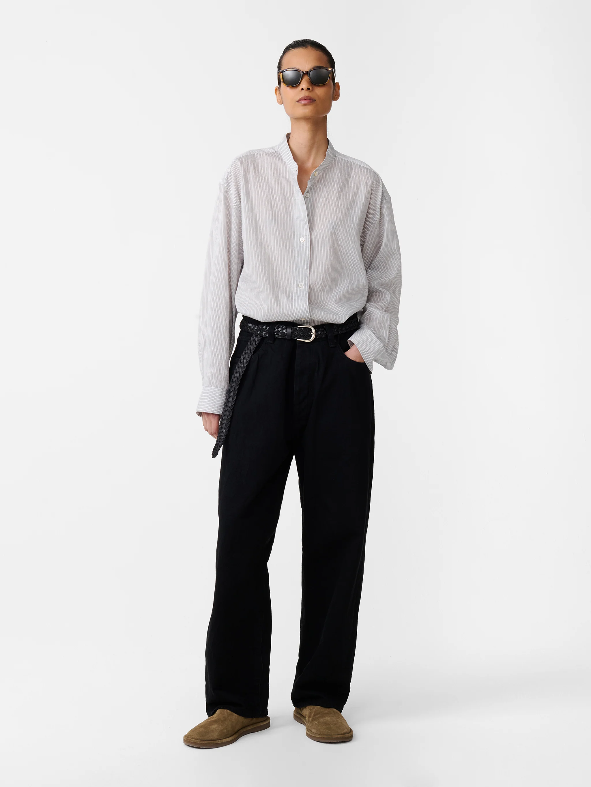 Dilys Shirt in Chalk Stripe - Image 3