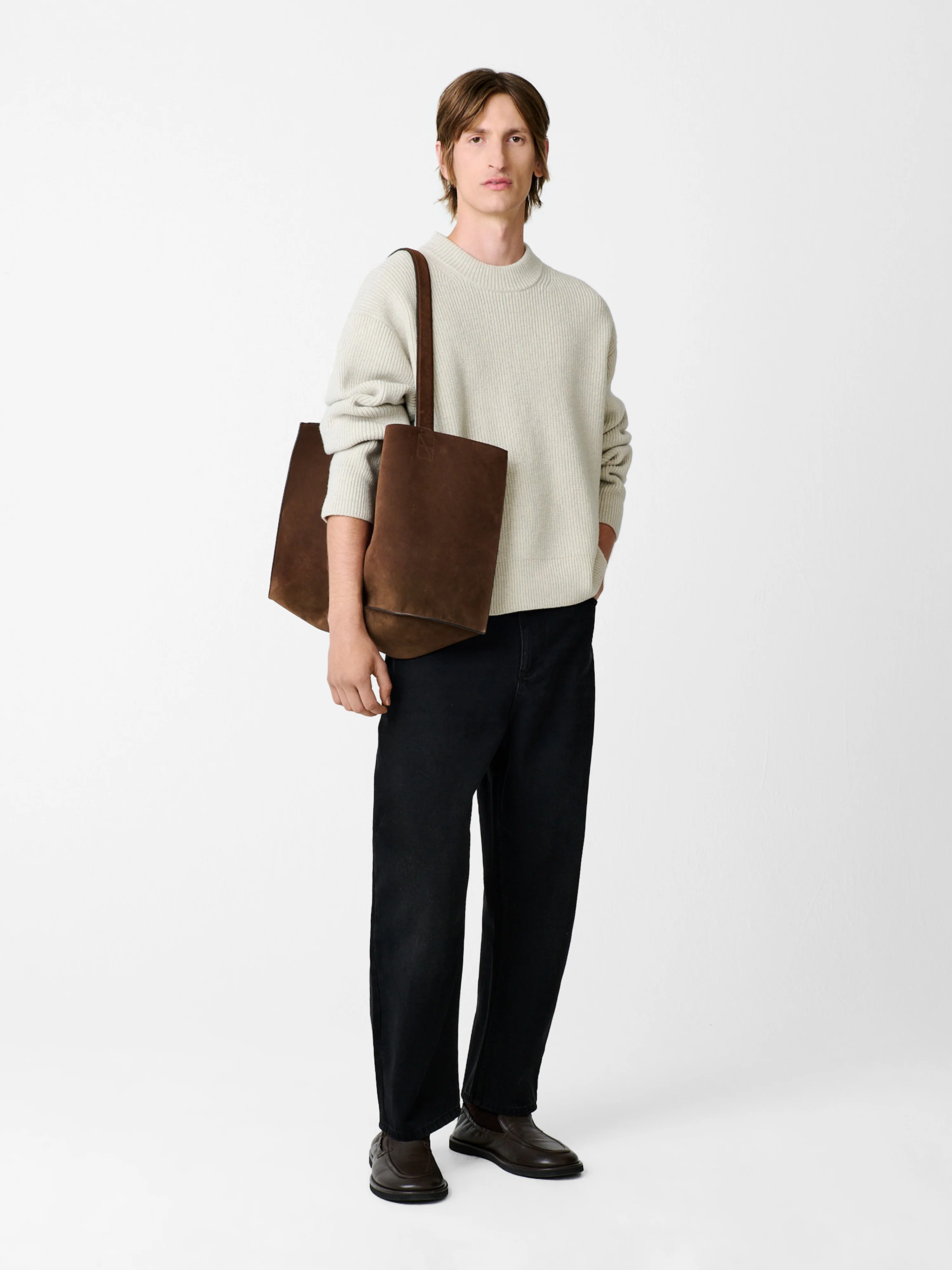 Doublet Suede Bag in Cocoa - Image 3