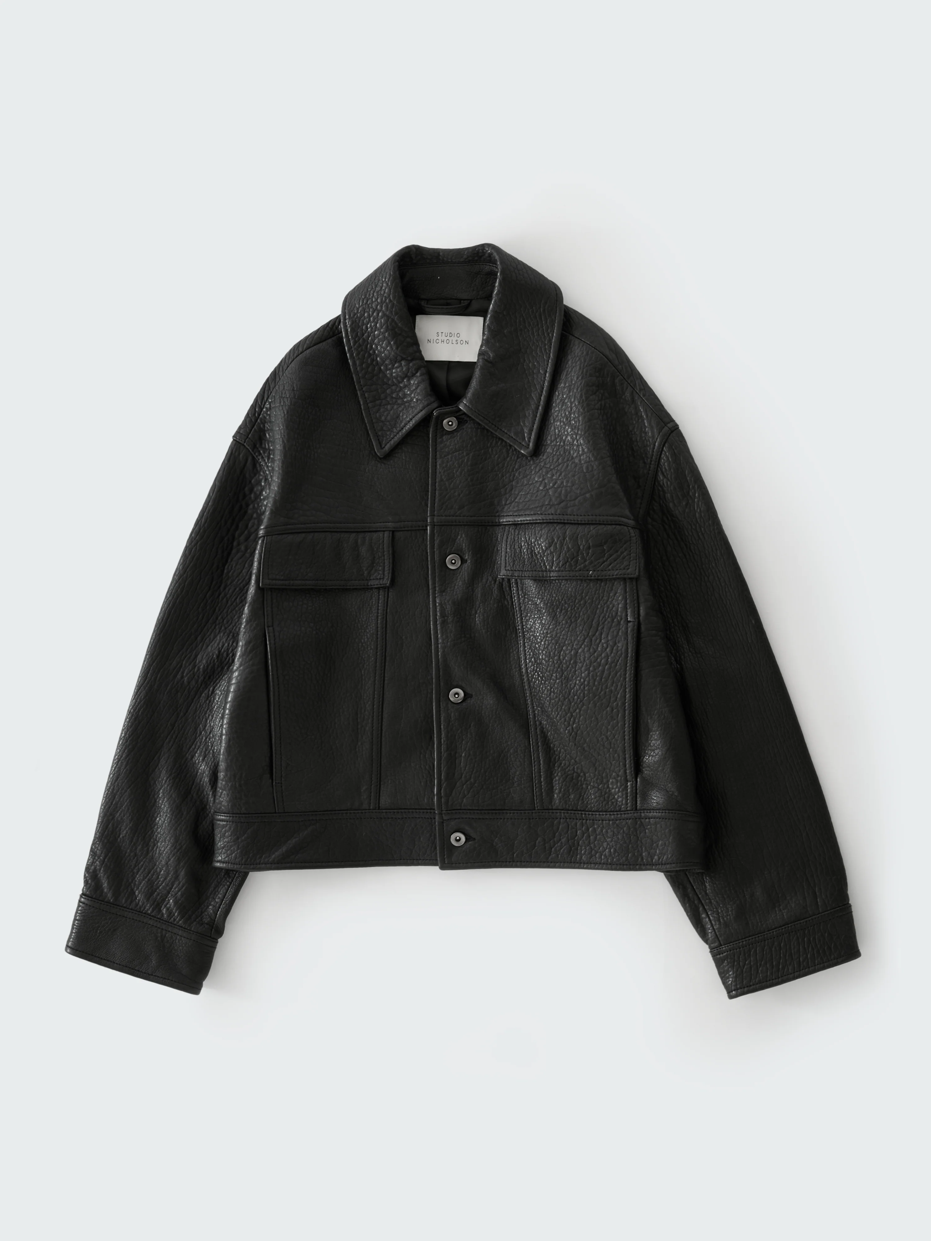 Doyard Leather Jacket in Black - Image 8