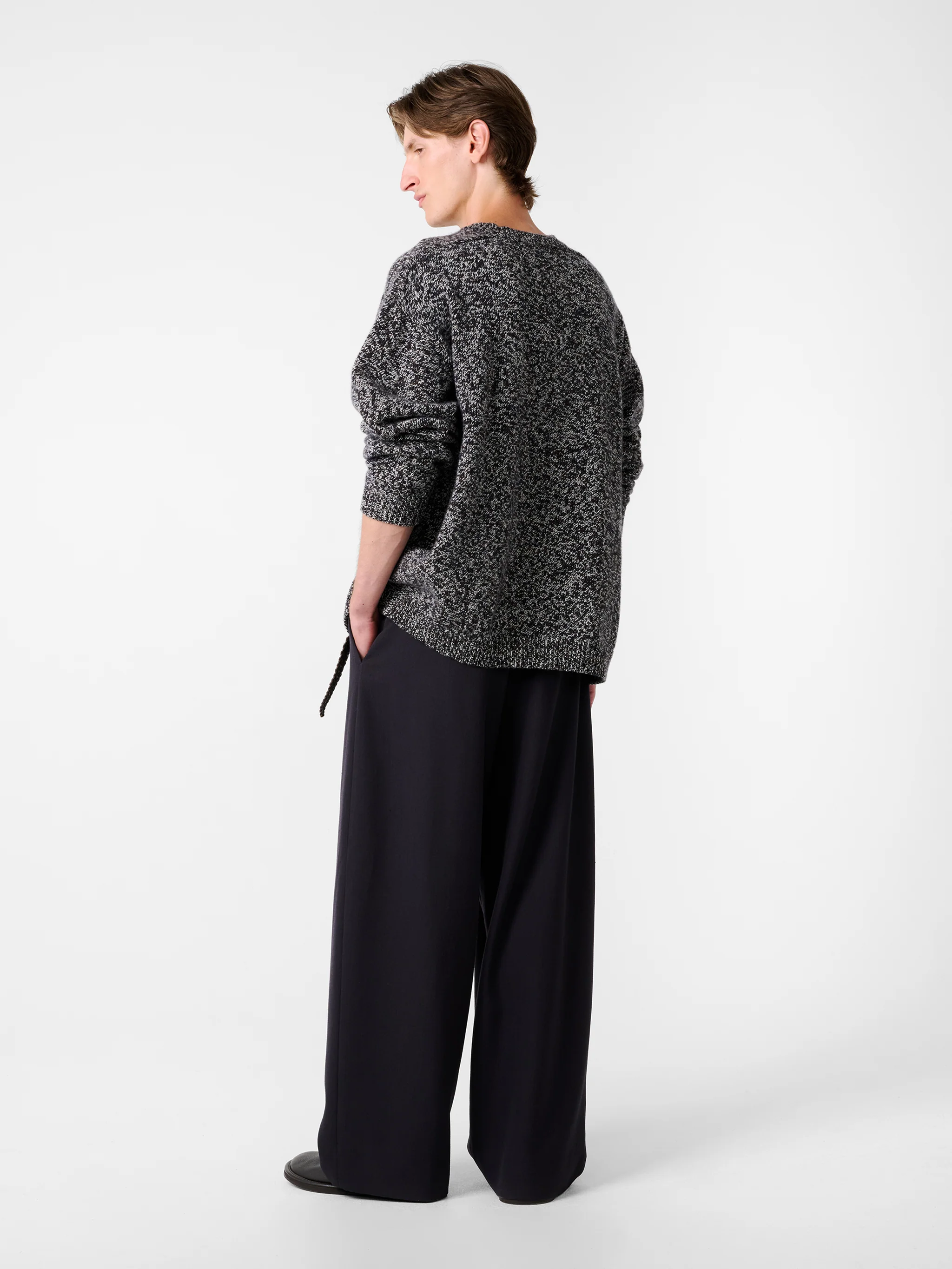 Hemyl Knit in Navy Mouline - Image 6