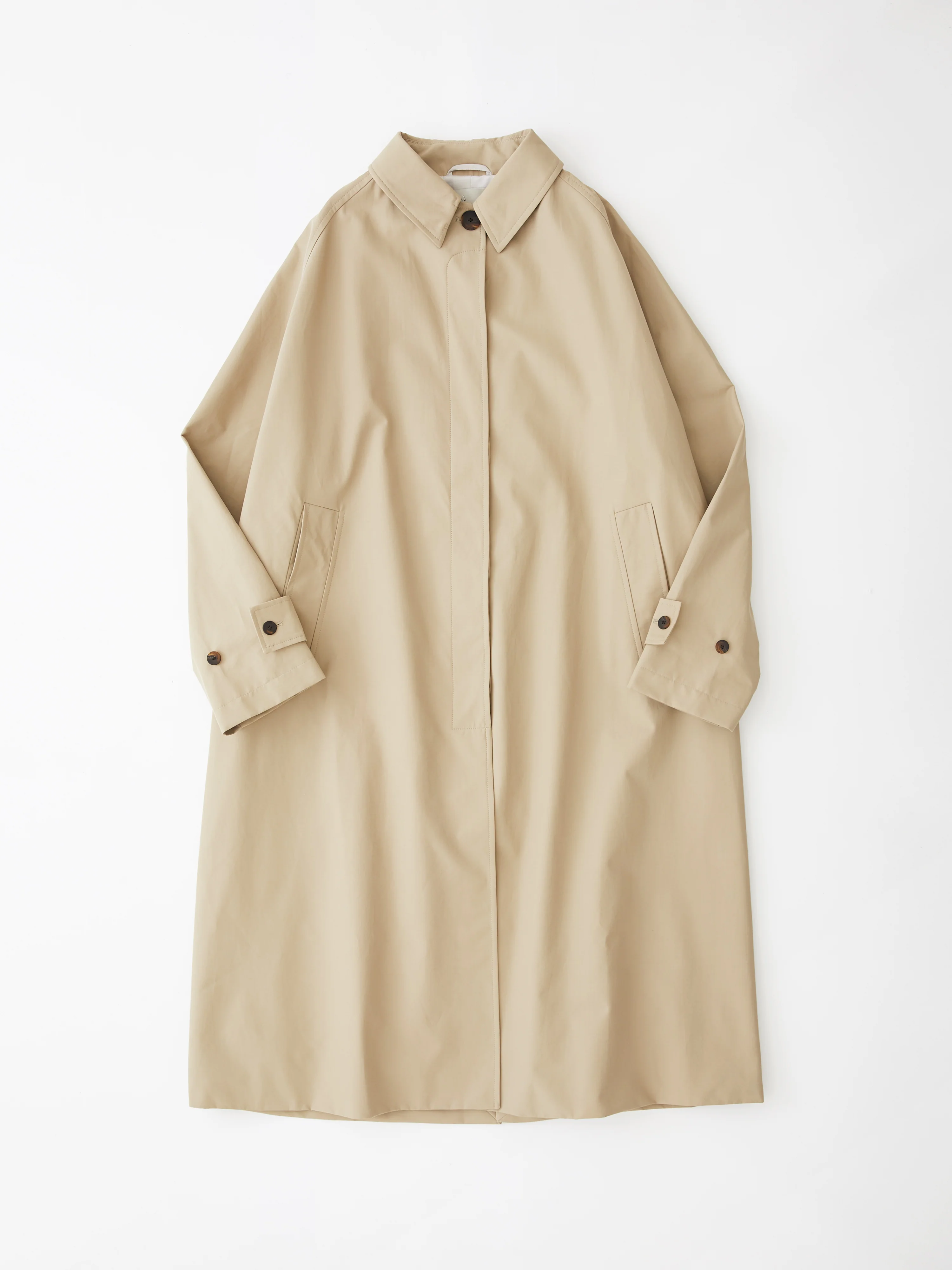 Holin Technical Cotton Coat In Tan - Image 7