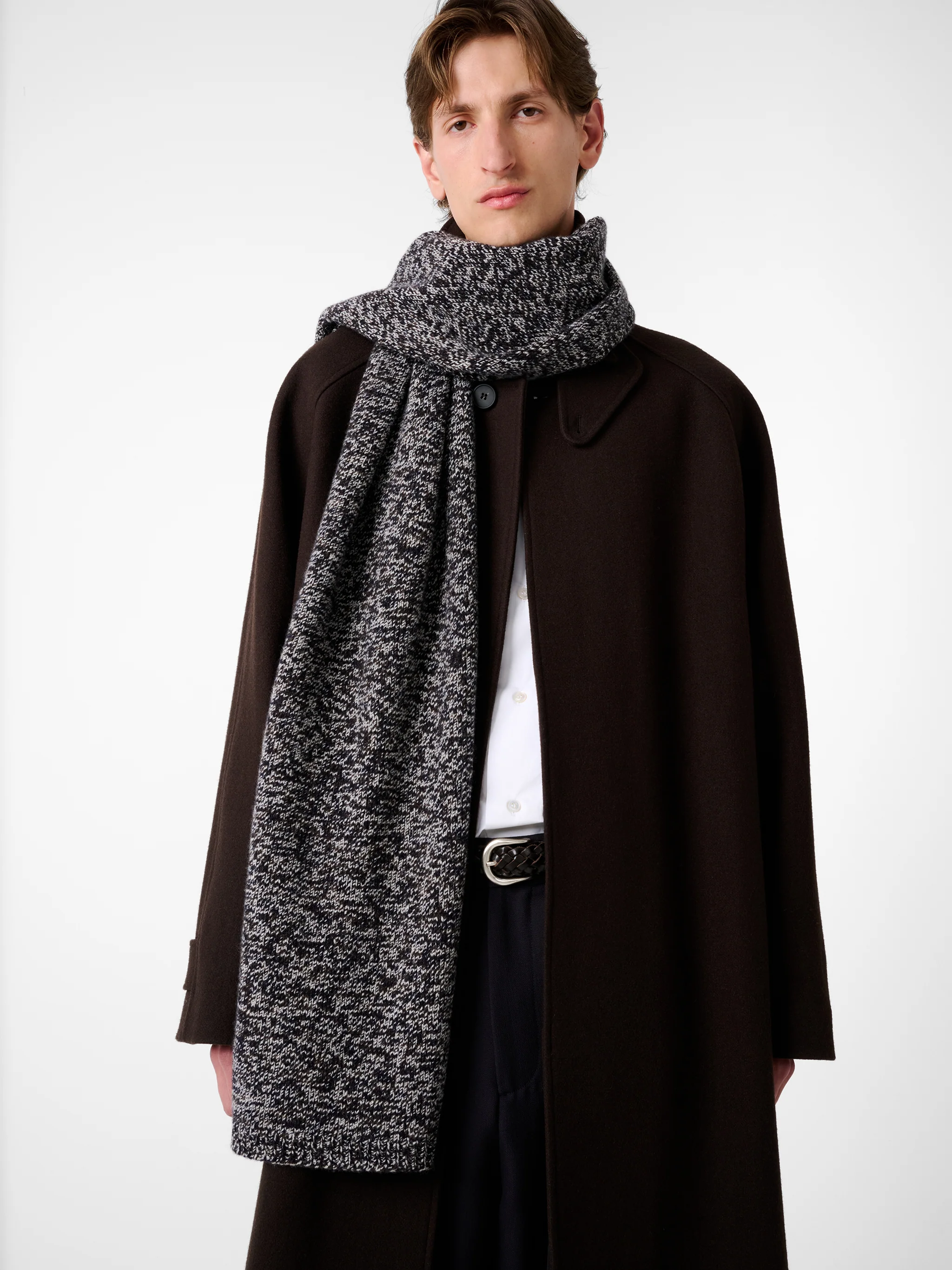 Izul Scarf in Navy Mouline - Image 2