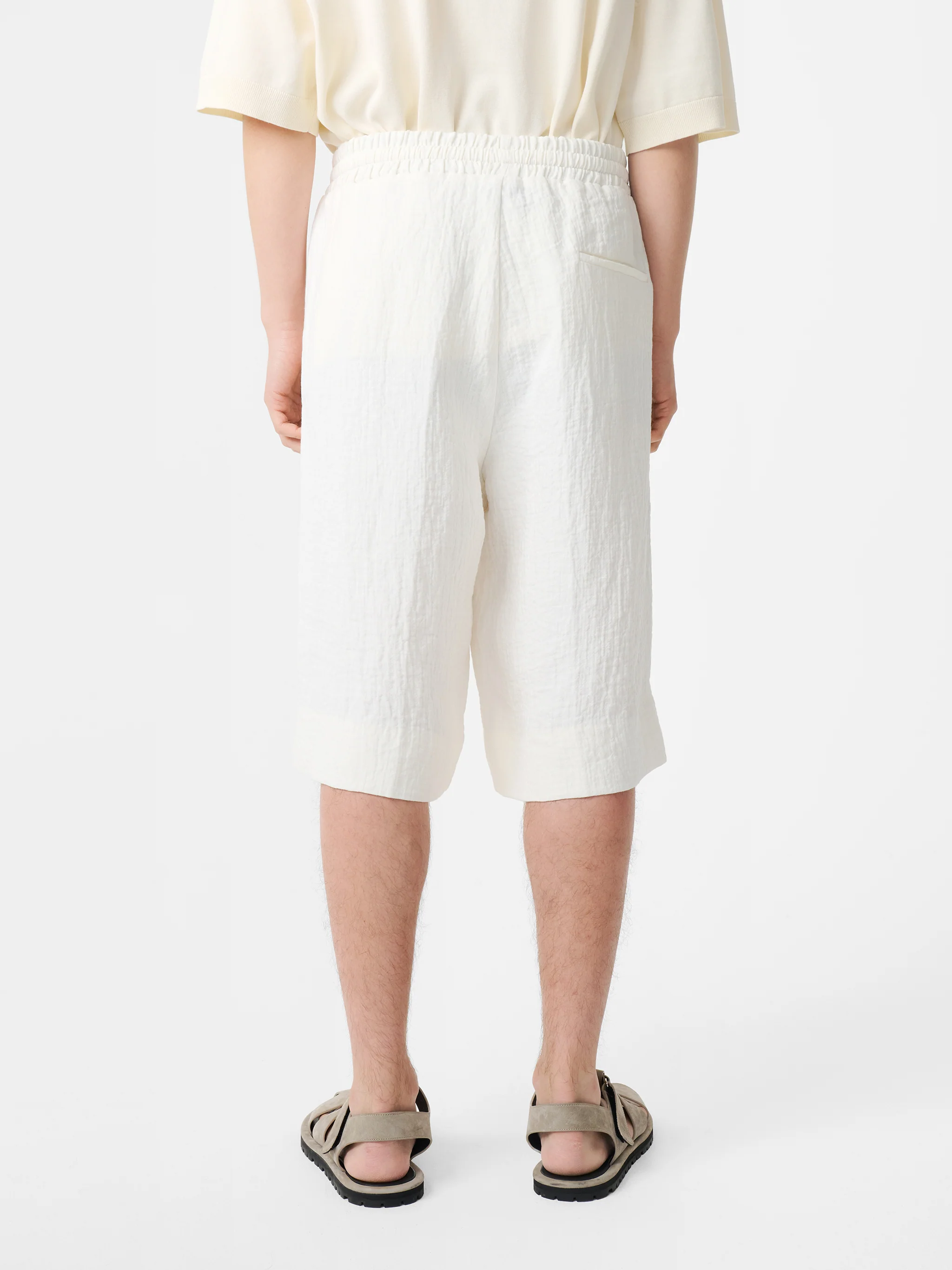 Joshua Linen Short in Parchment - Image 5