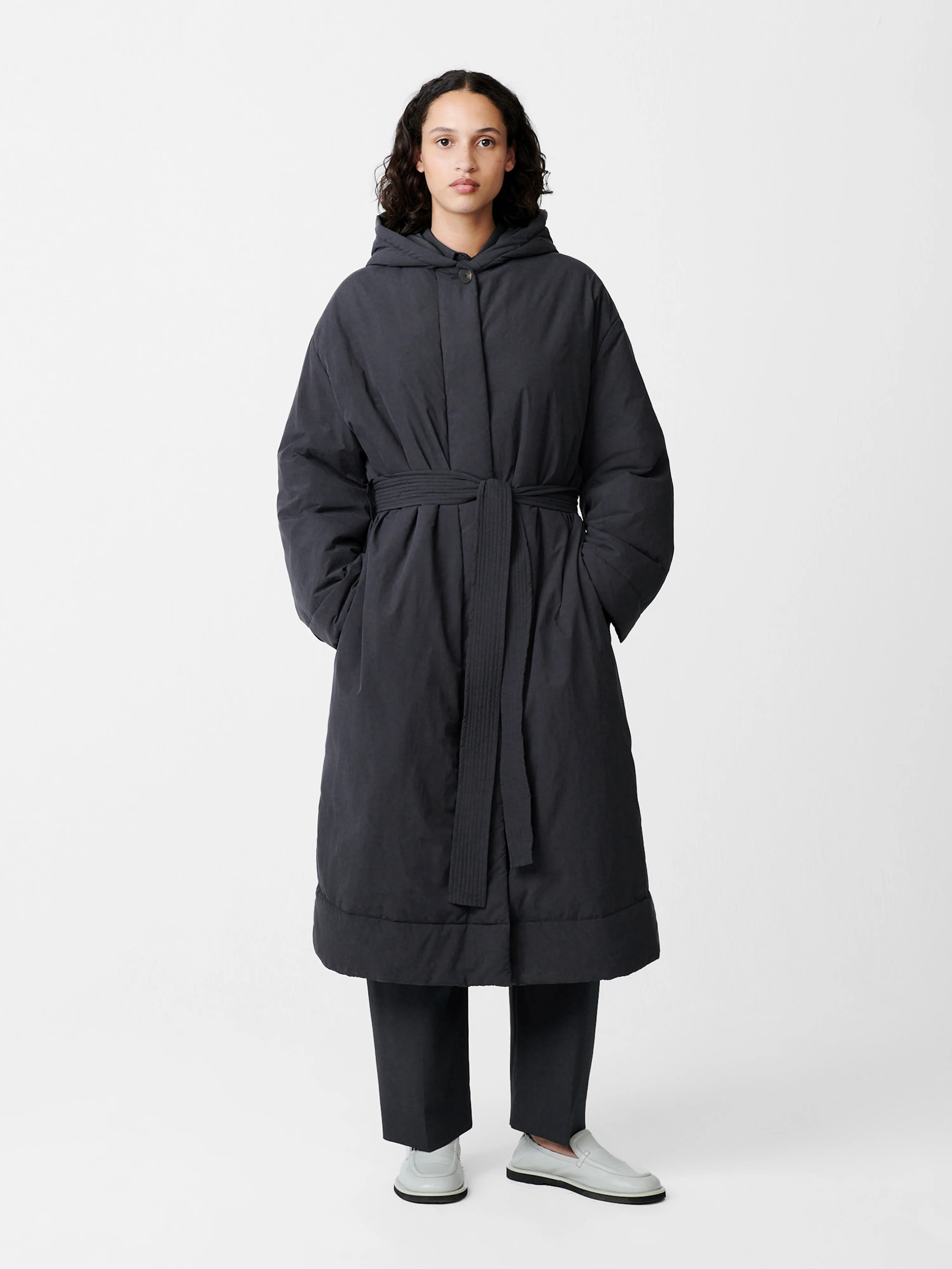 Kariba Ecodown Coat in Darkest Navy - Image 4