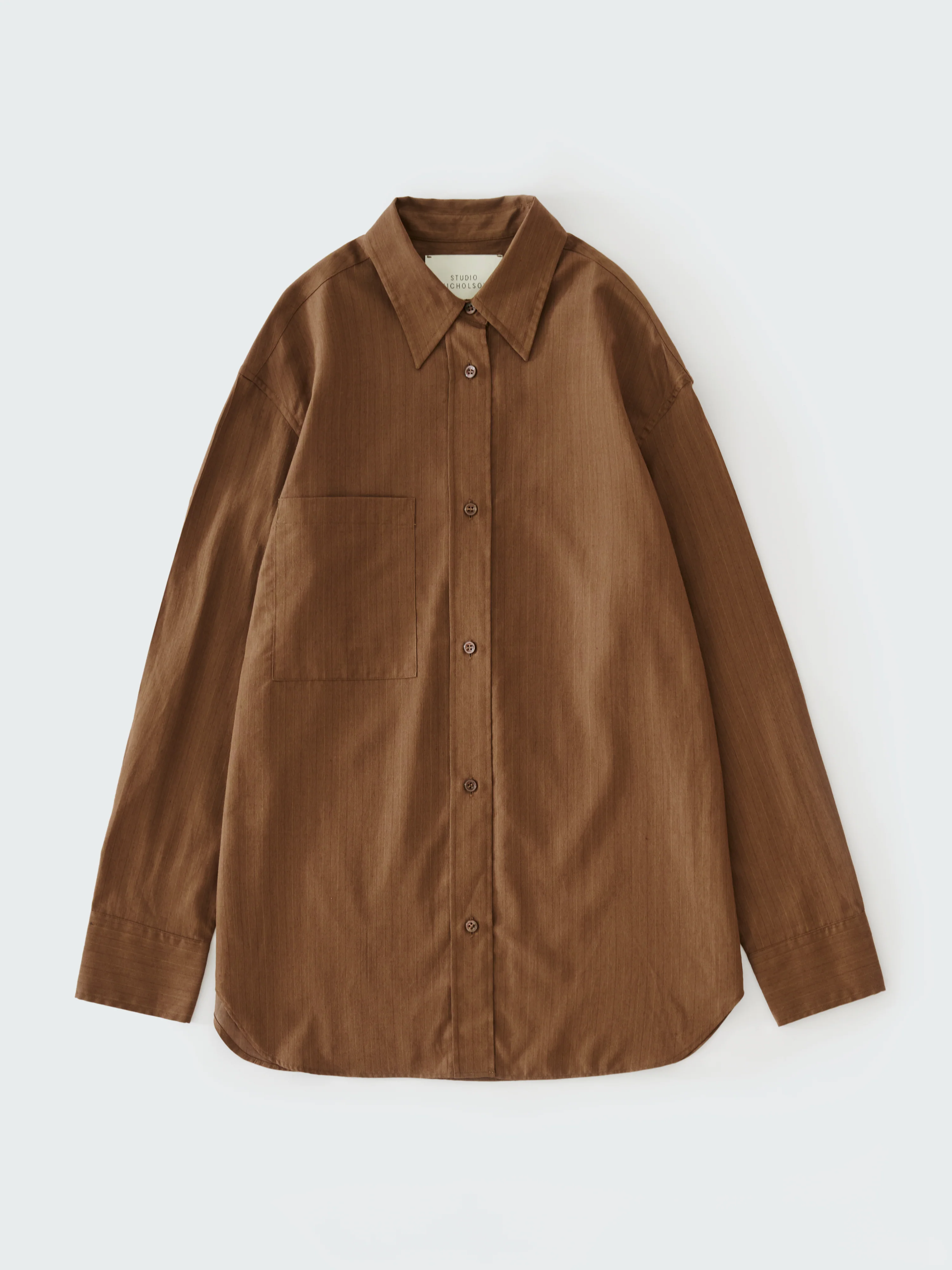 Leto Stripe Shirt in Brown - Image 7