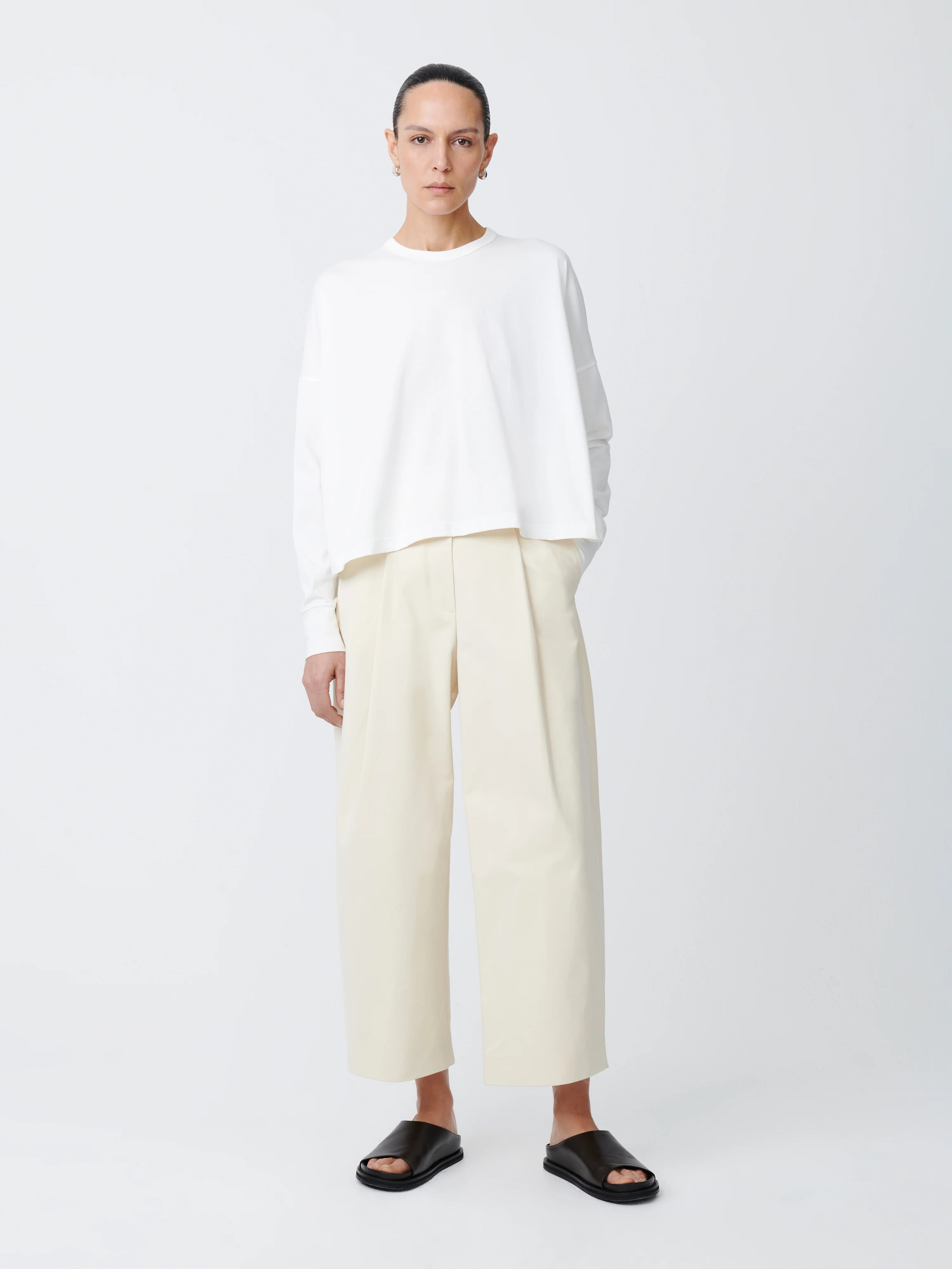 Loop Long Sleeve T-Shirt in Optic White - Image 3