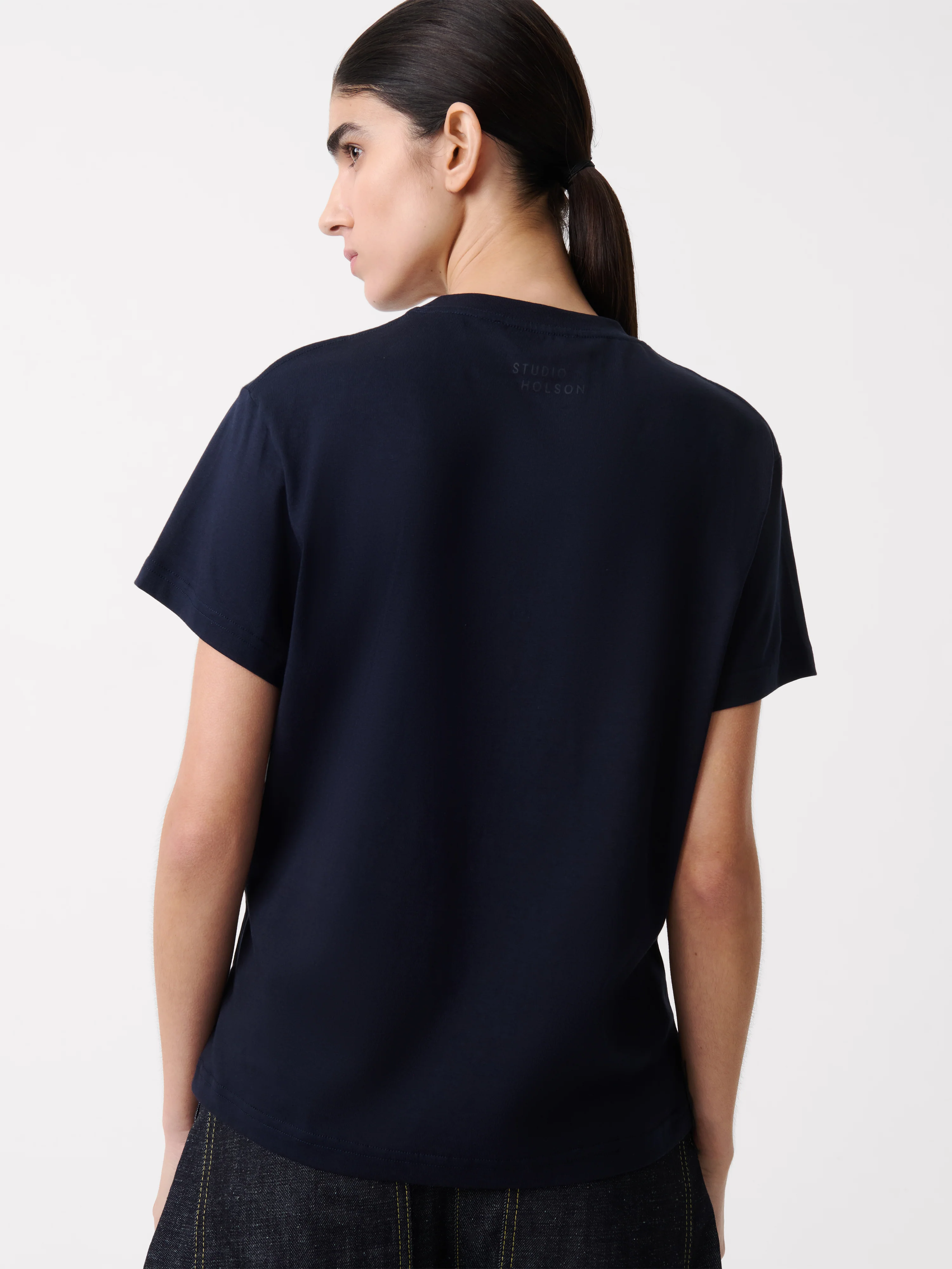 Marine T-Shirt in Darkest Navy - Image 6