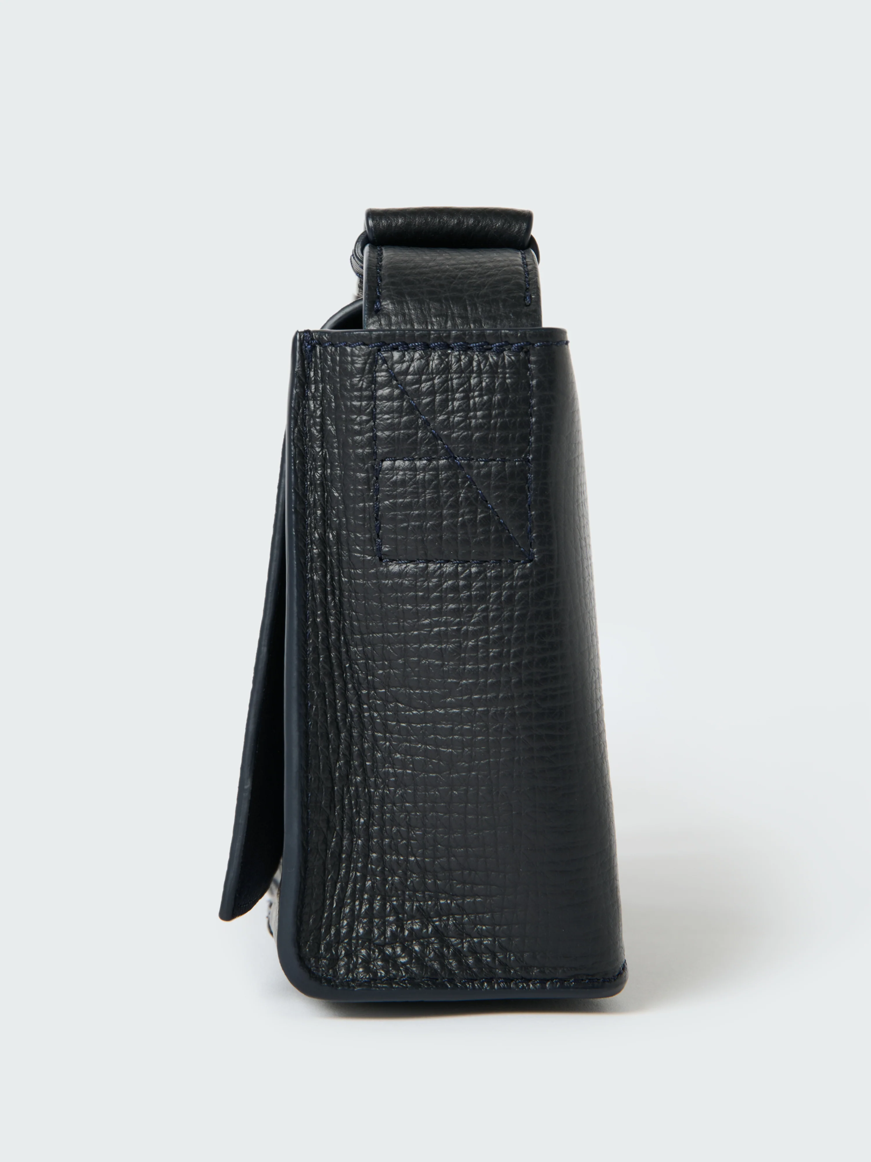 Meshi Mini Leather Bag in Darkest Navy - Image 4