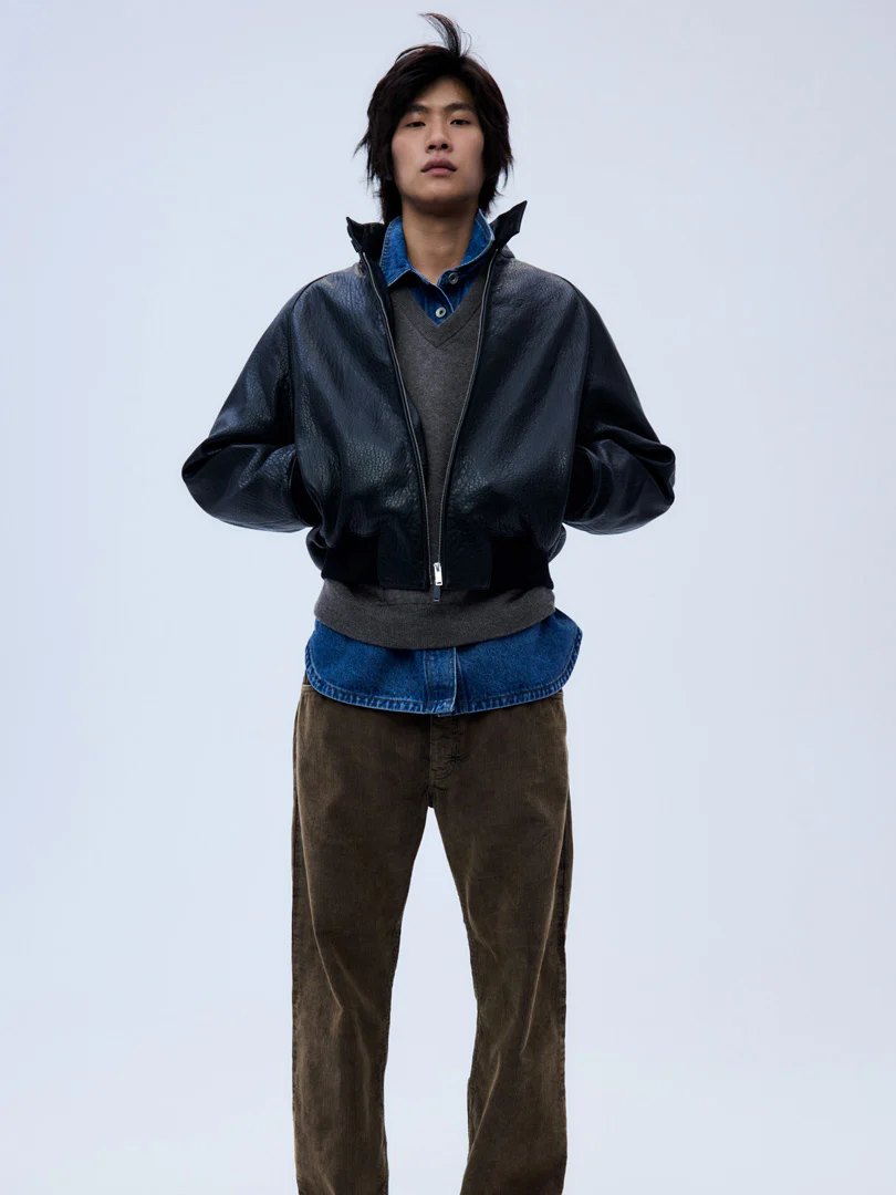 Over Leather Jacket in Black - Image 4
