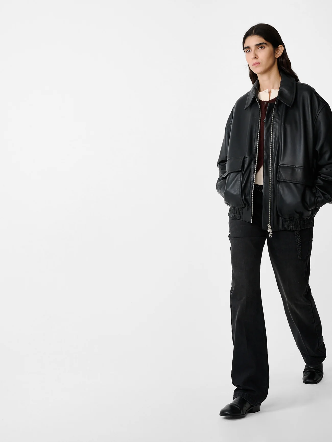 Piston Leather Jacket in Black - Image 10
