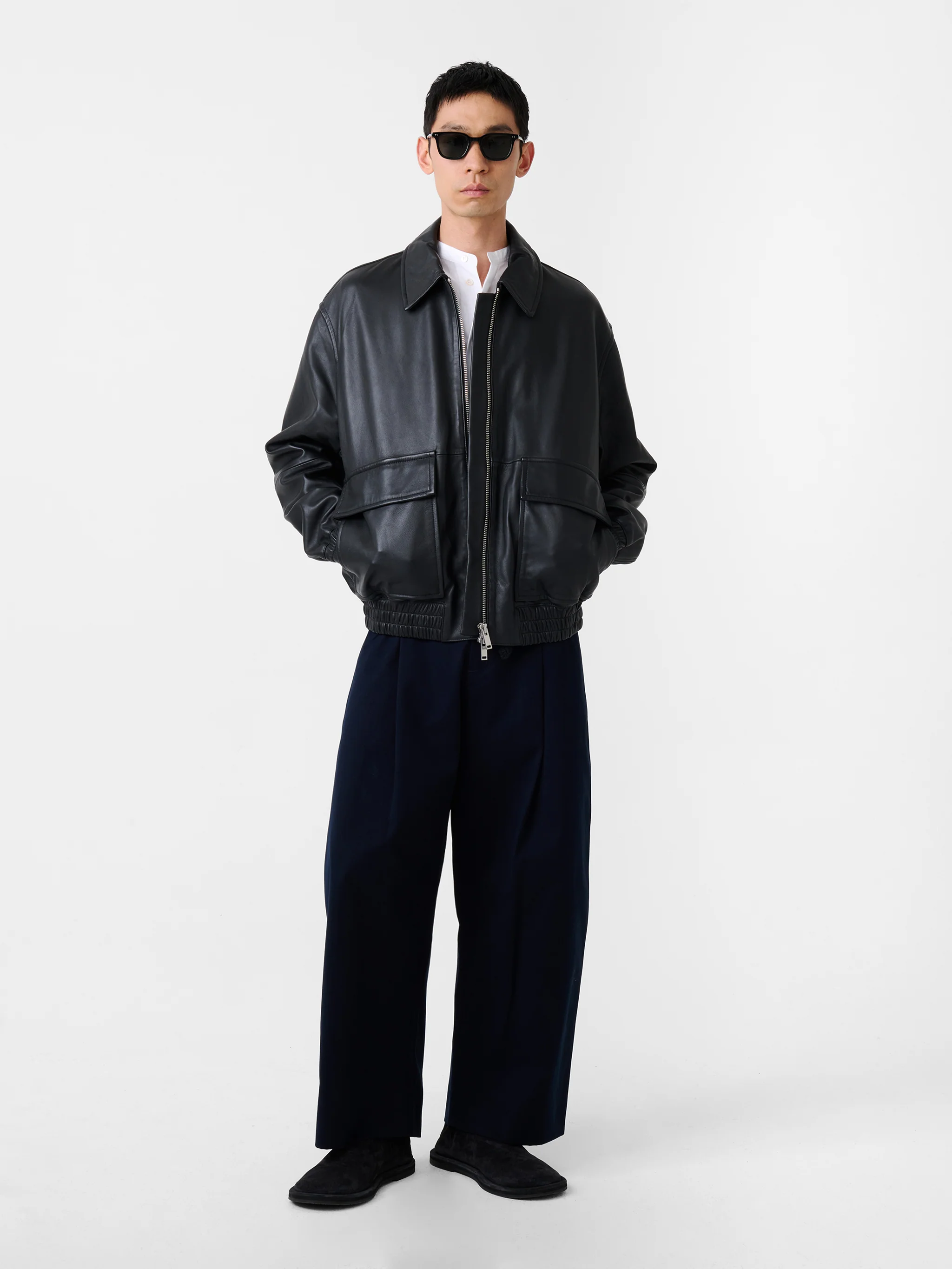 Piston Leather Jacket in Black - Image 3