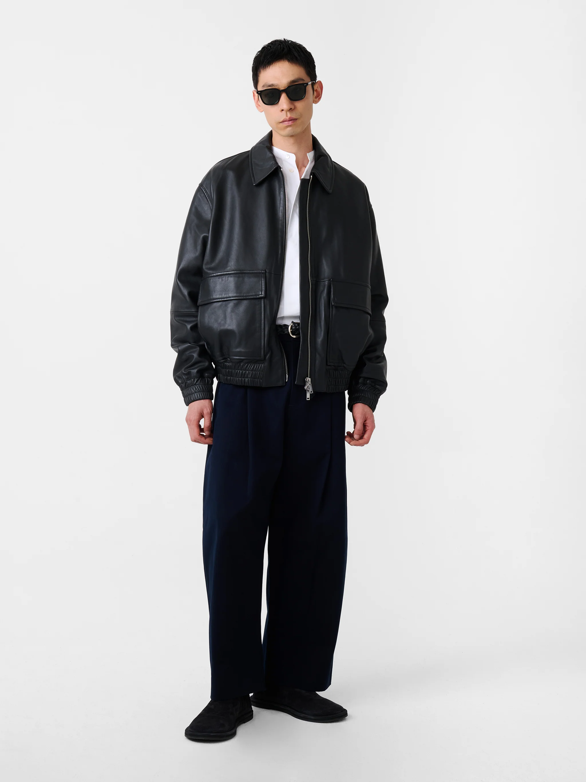 Piston Leather Jacket in Black - Image 5