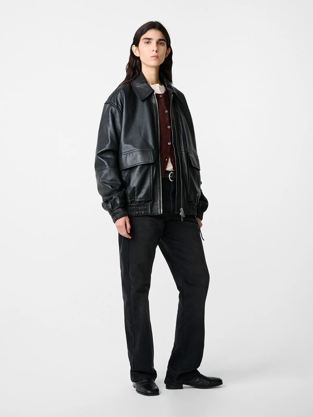 Piston Leather Jacket in Black - Image 7