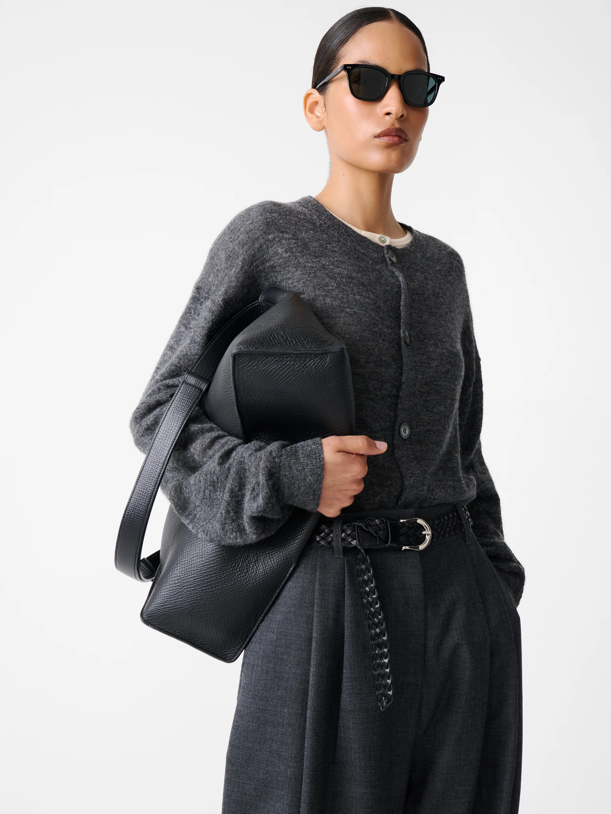 Plaited Belt in Black - Image 3
