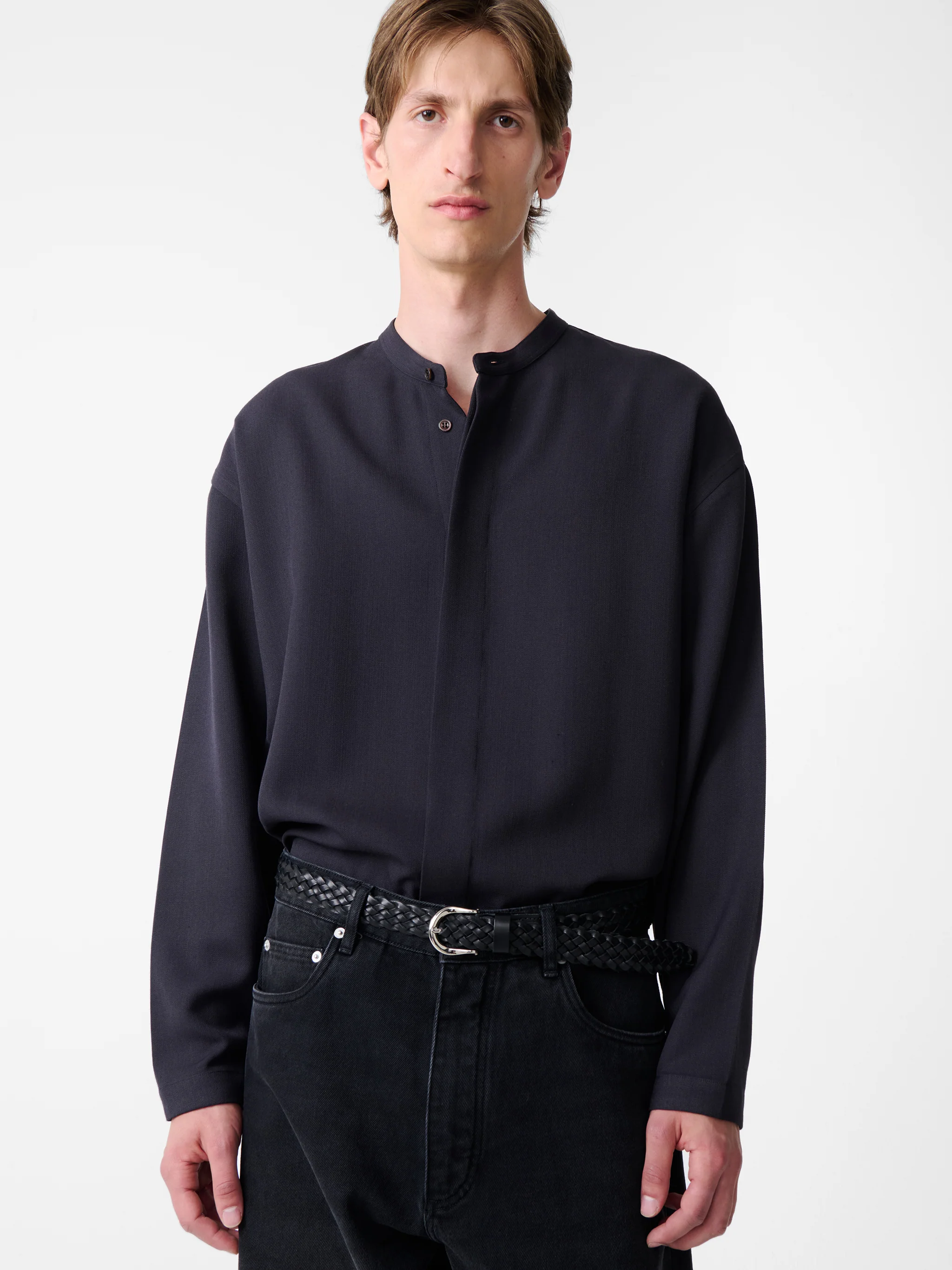 Plaited Belt in Black - Image 4