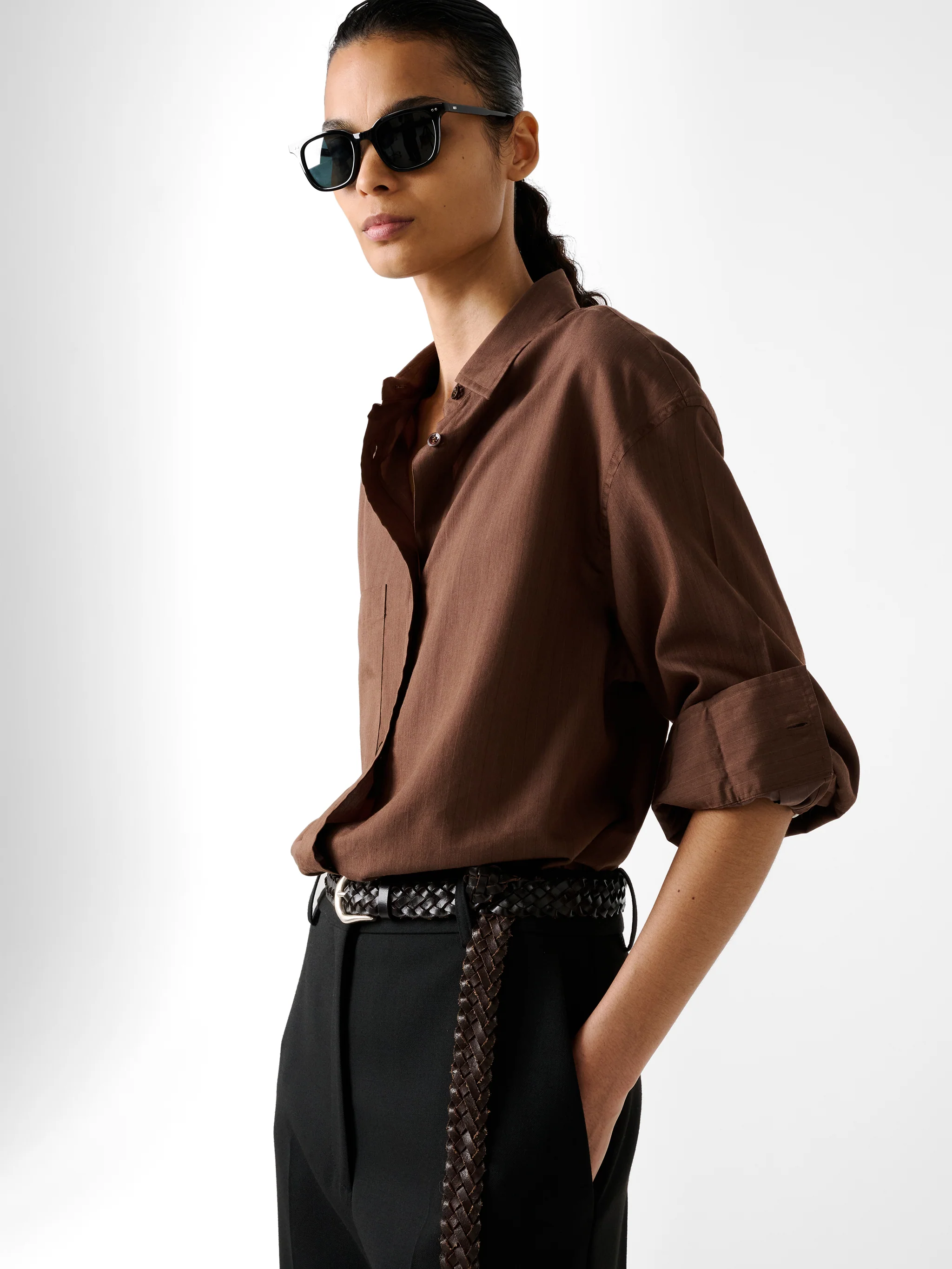 Plaited Belt in Cocoa - Image 4