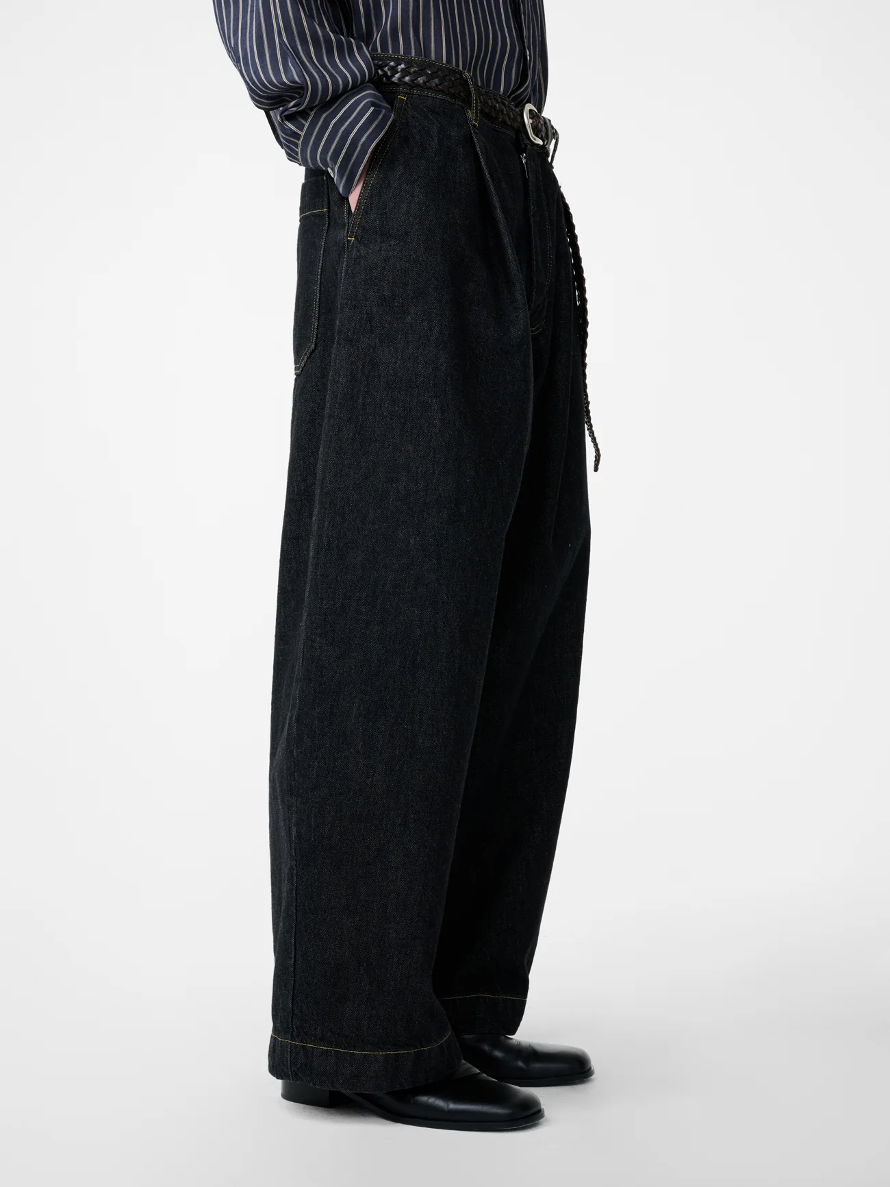 Puch Italian Denim Pant in Black - Image 6