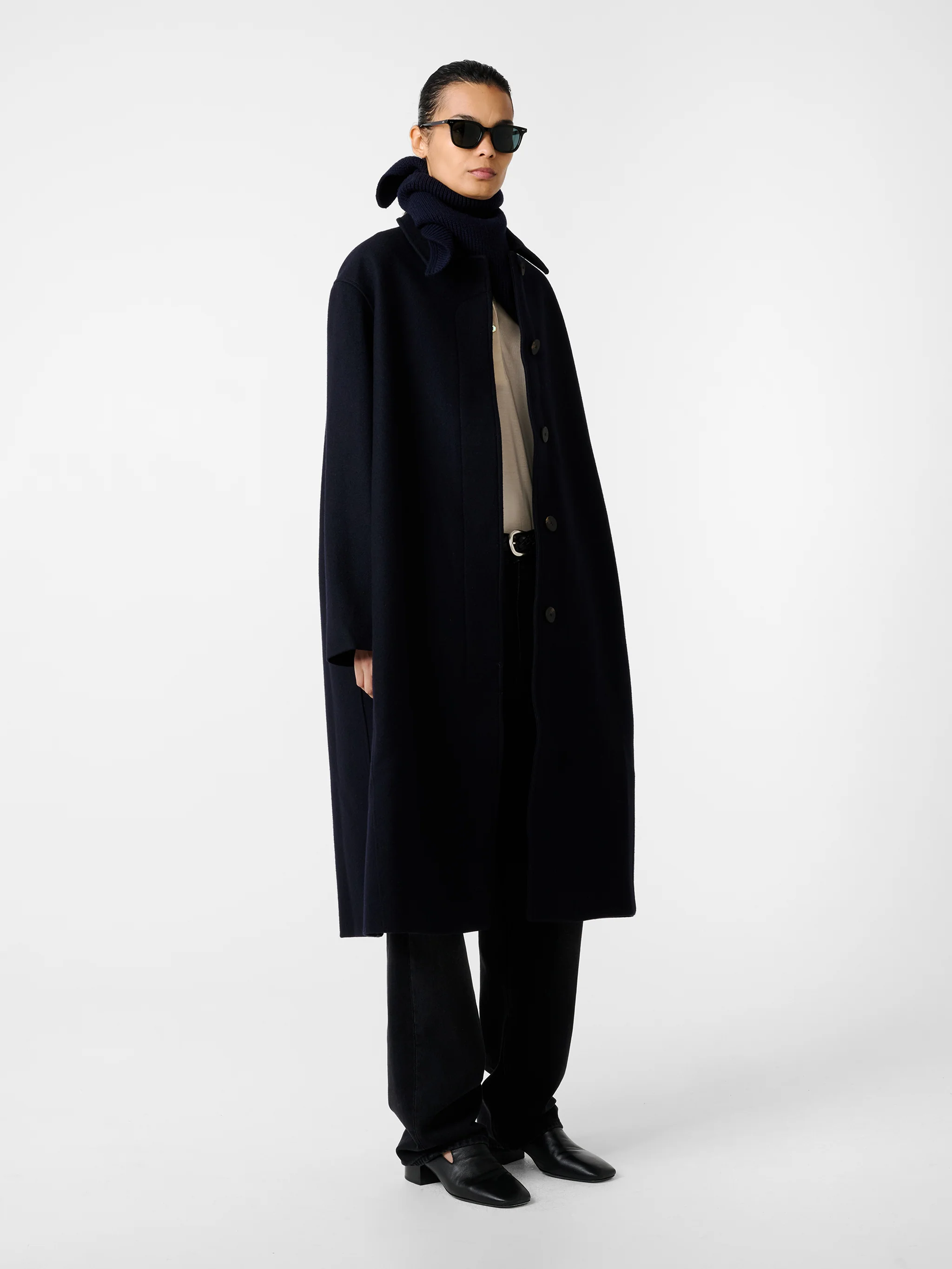 Ria Coat in Dark Navy - Image 3
