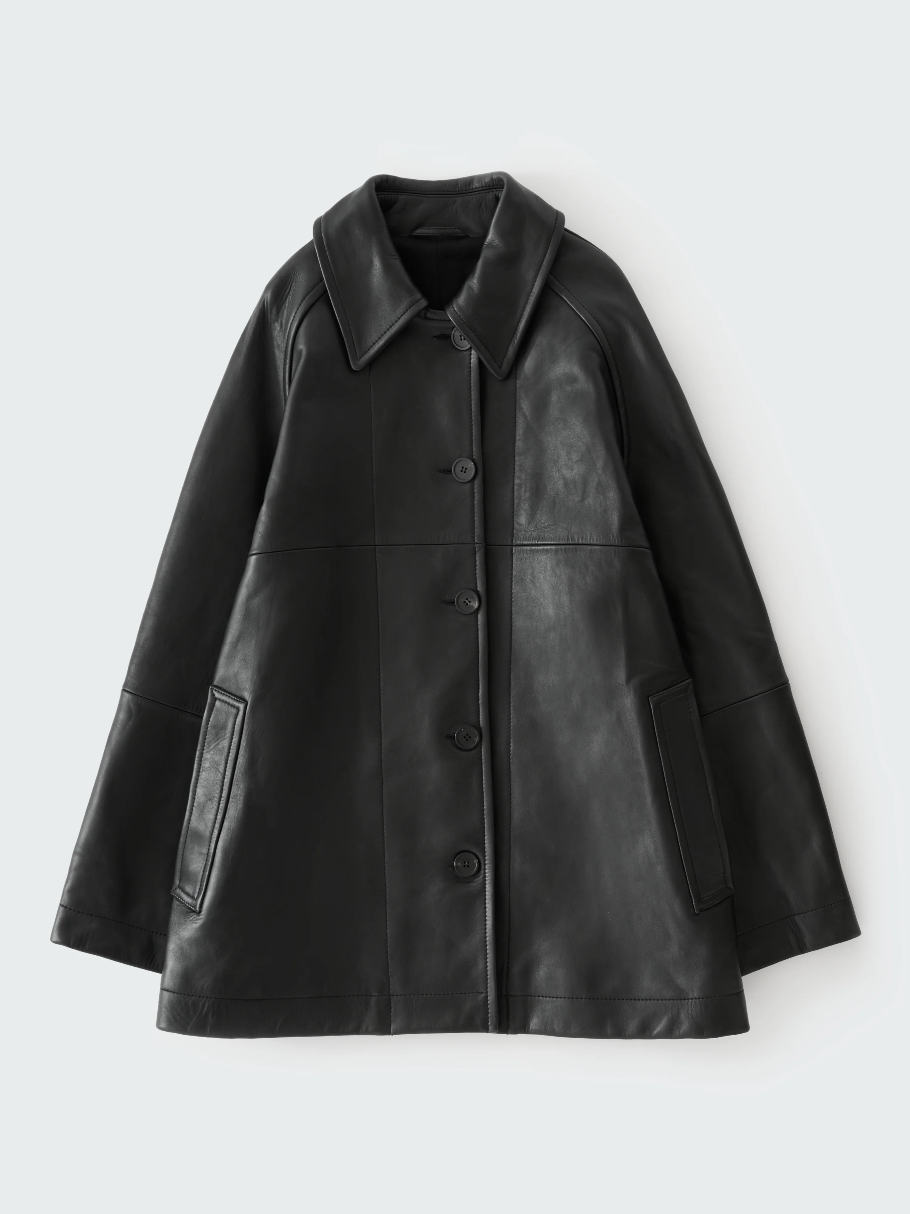 Ridger Leather Coat in Black - Image 7