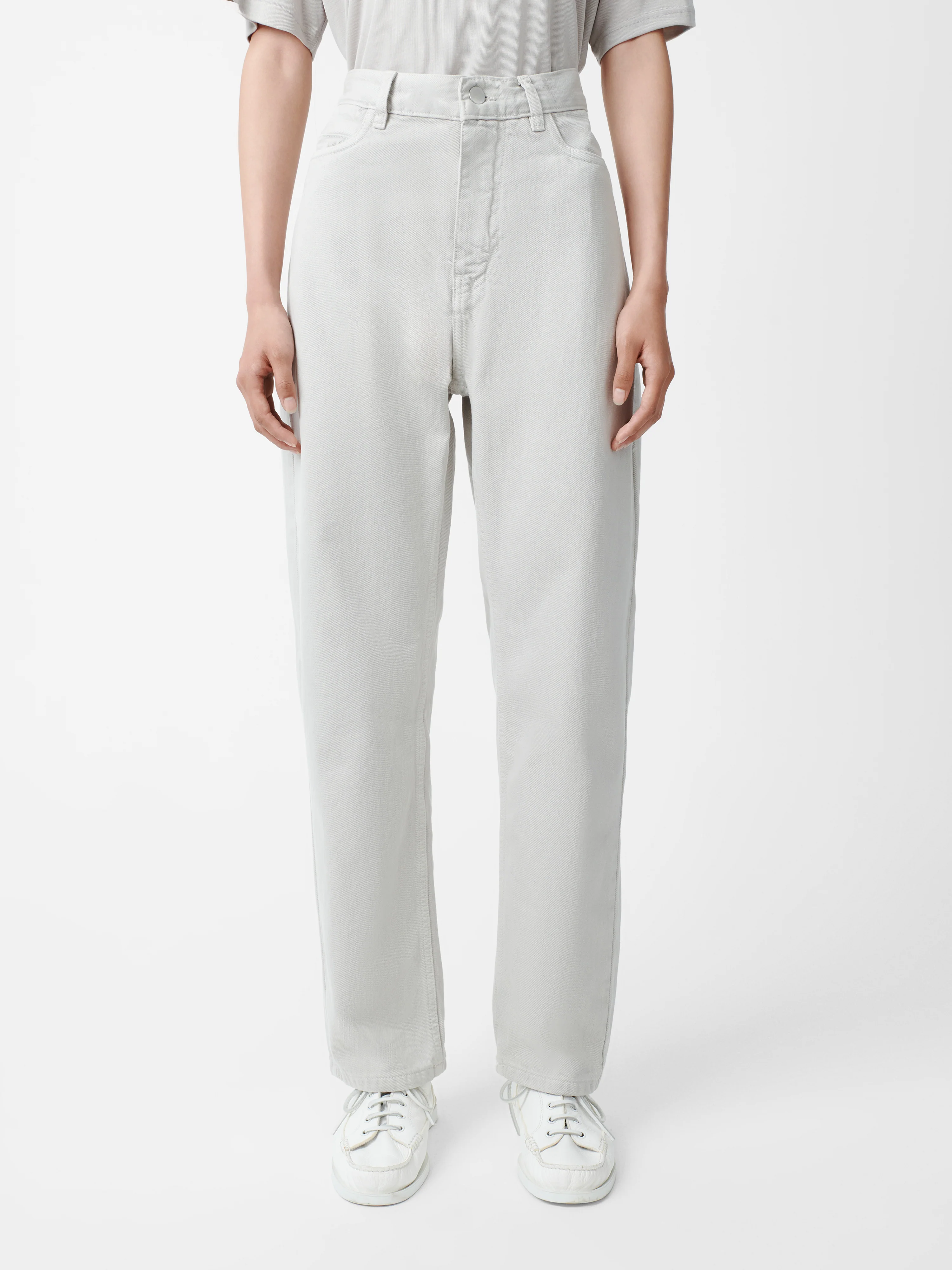 Ruthe Denim Pant in Bone Grey - Image 4