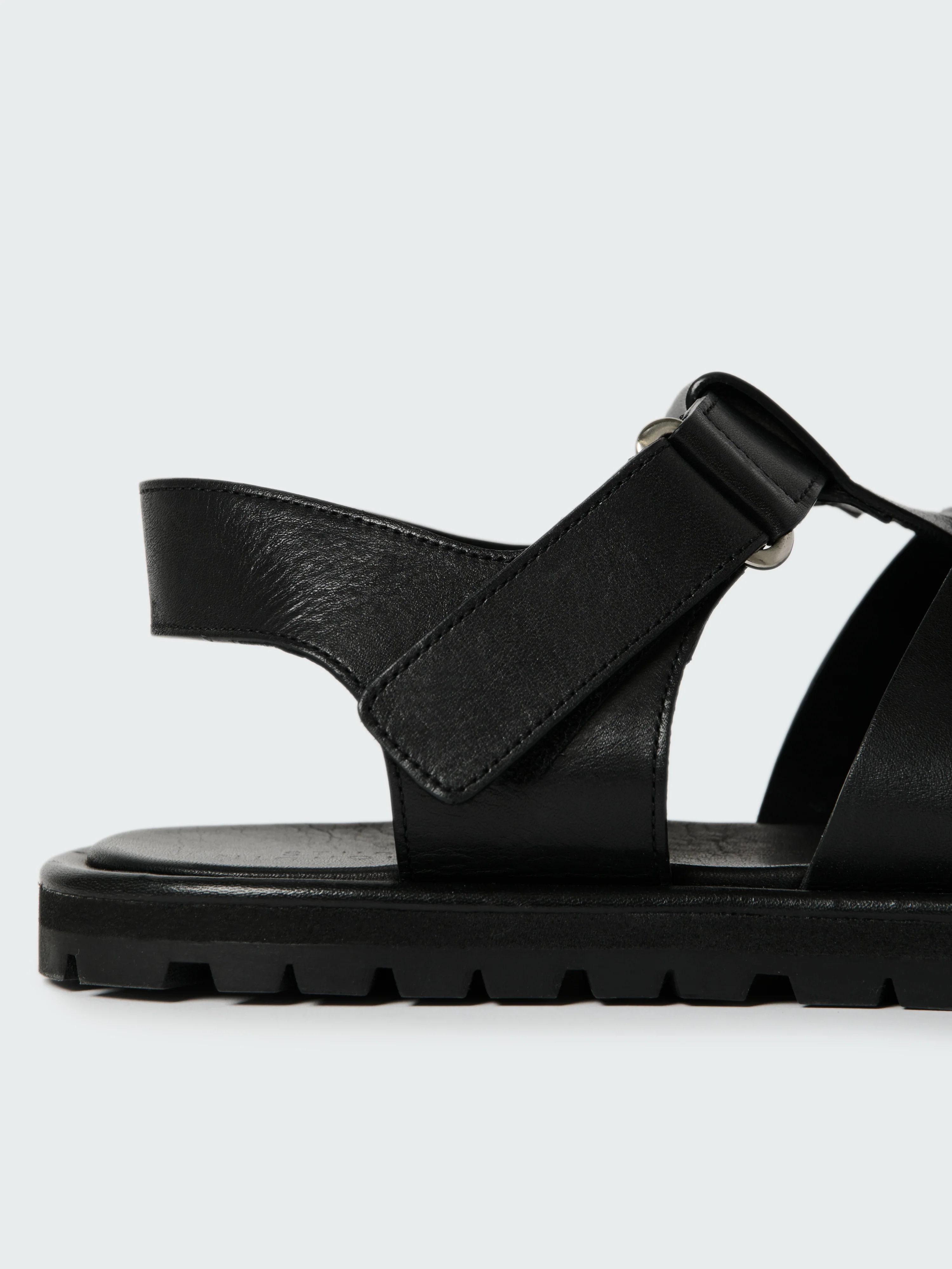 Women's Sandom Leather Sandal in Black - Image 5