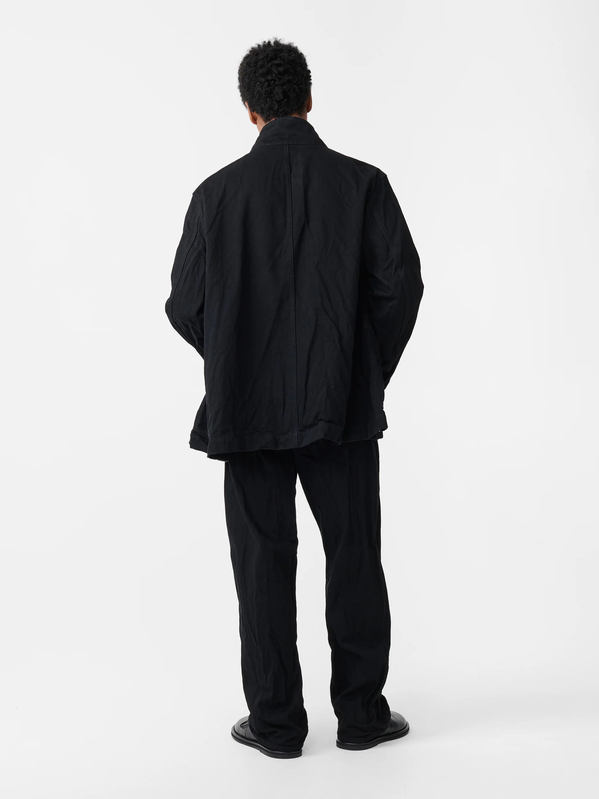 Seb Crinkle Denim Pant in Black - Image 3