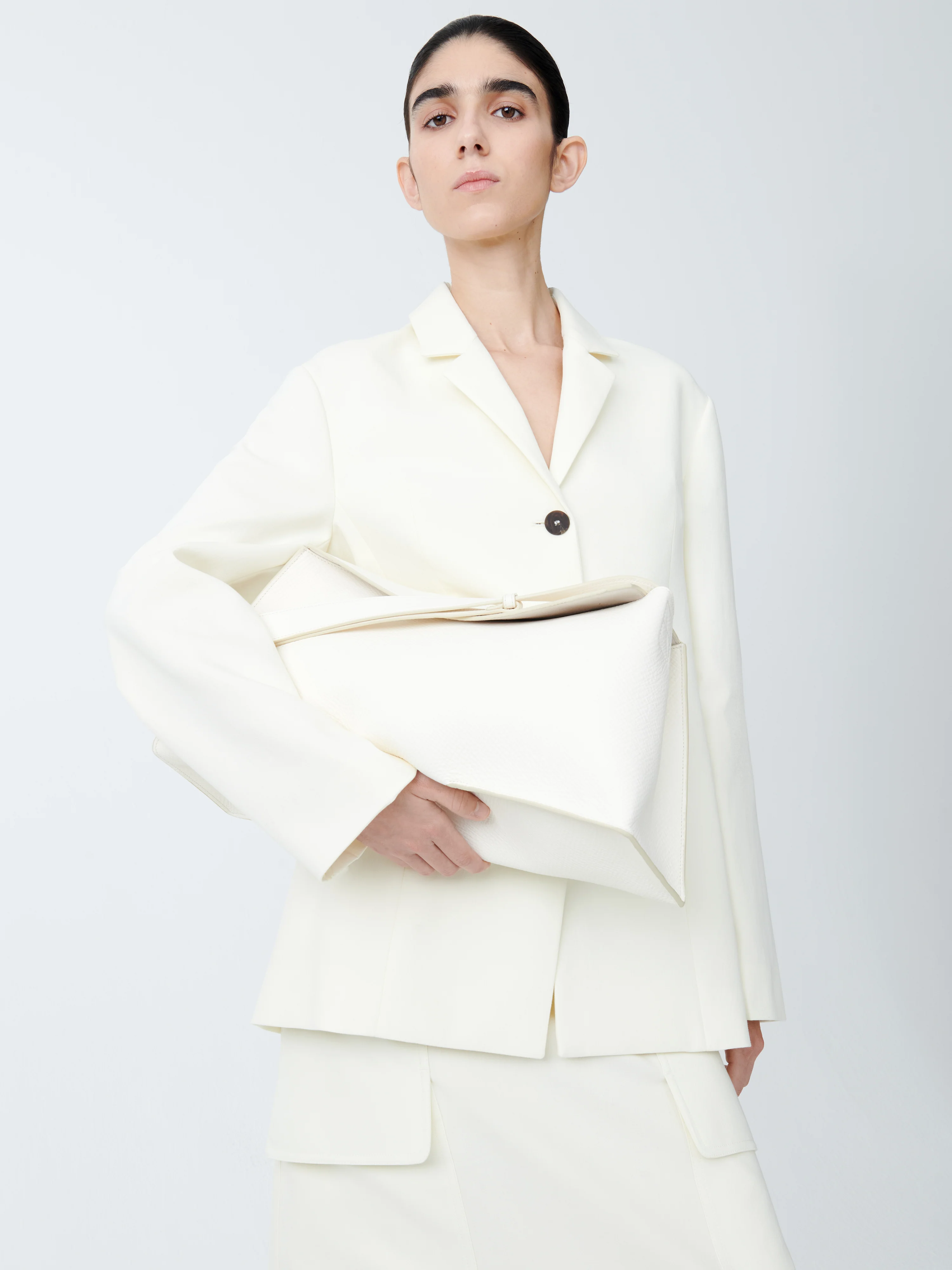 Shiboru Leather Bag in Parchment - Image 3