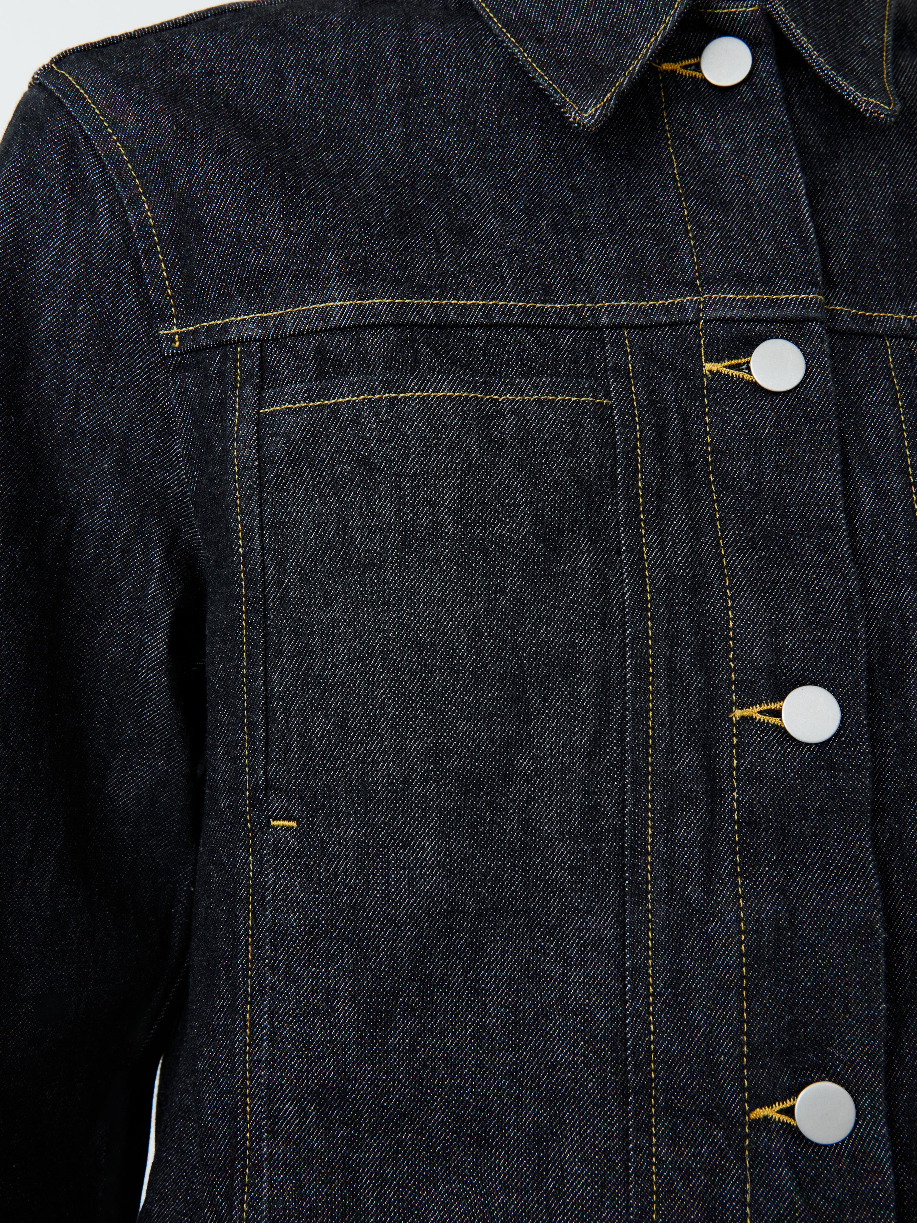 Tahoe Italian Denim Jacket in Black - Image 5