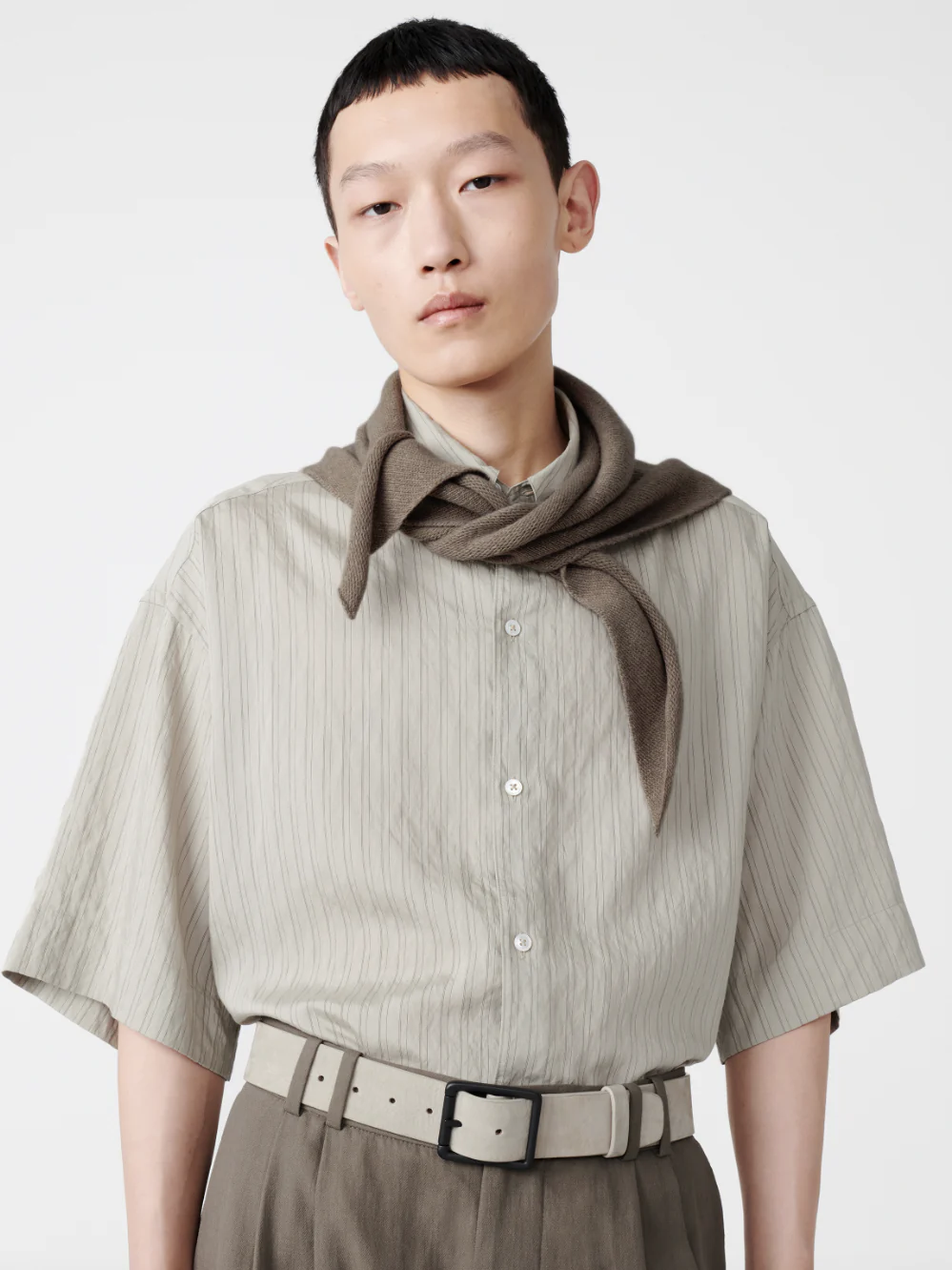 Trigon Scarf in Stone Melange - Image 5