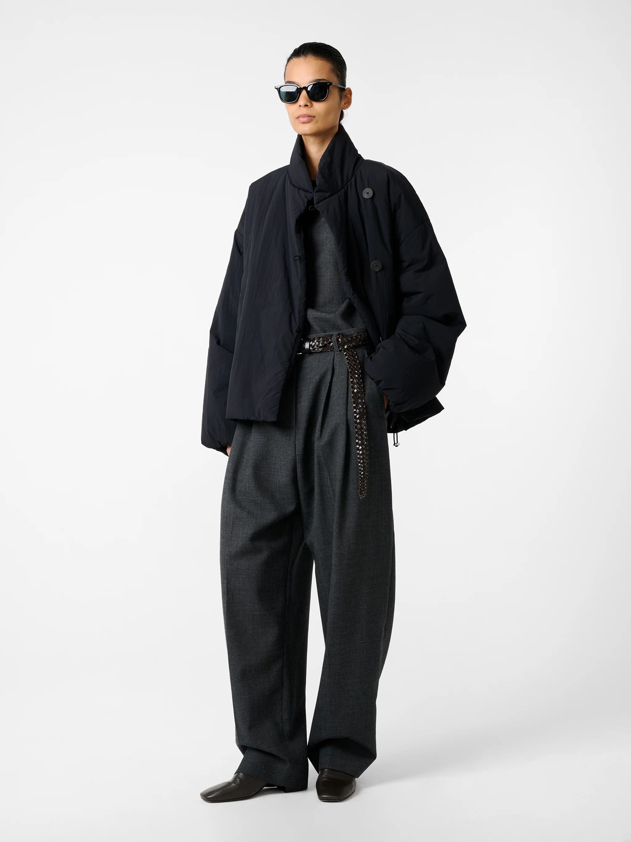 Vaner Padded Jacket in Darkest Navy - Image 2