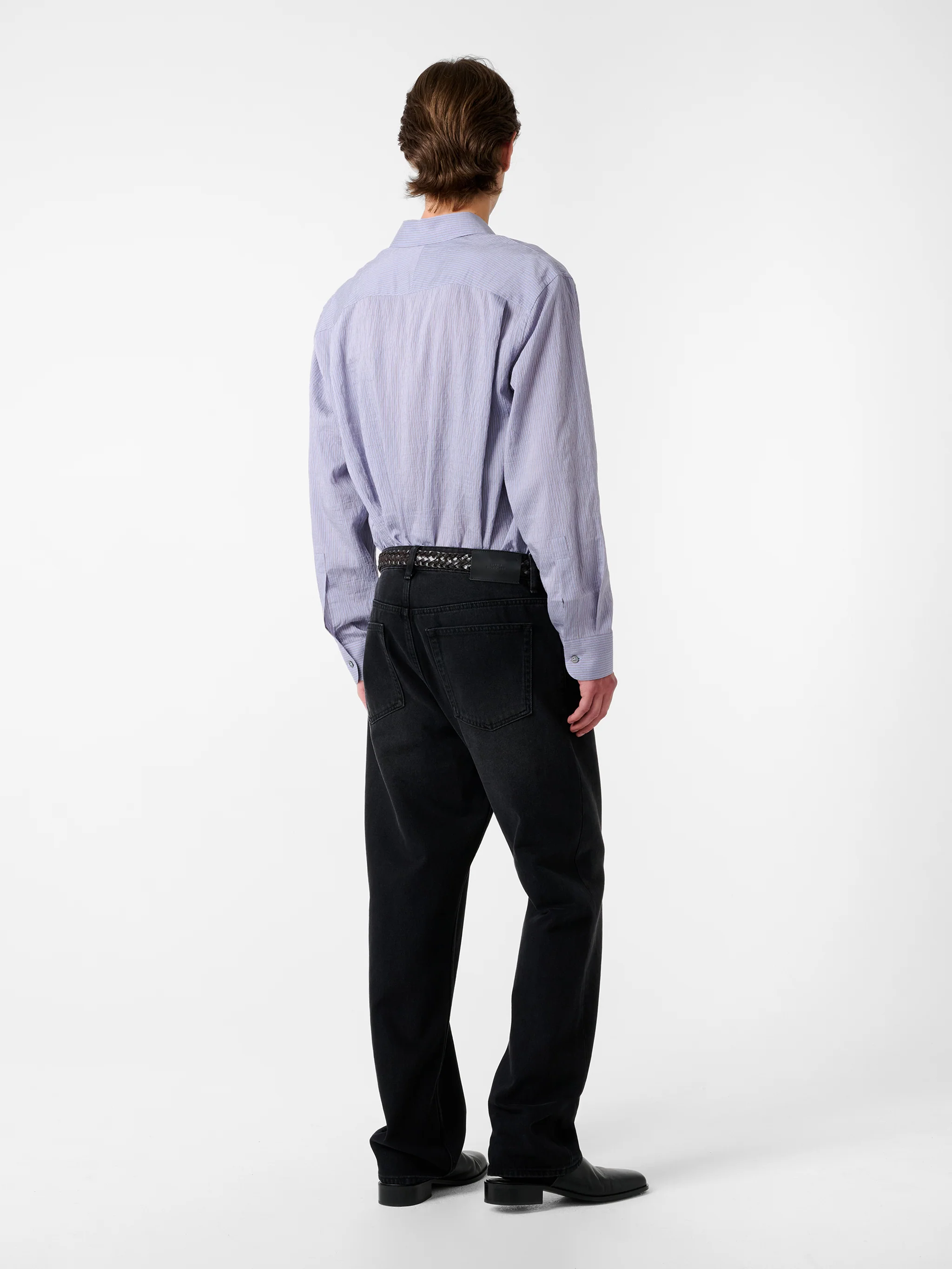 View Shirt in Lilac Stripe - Image 4